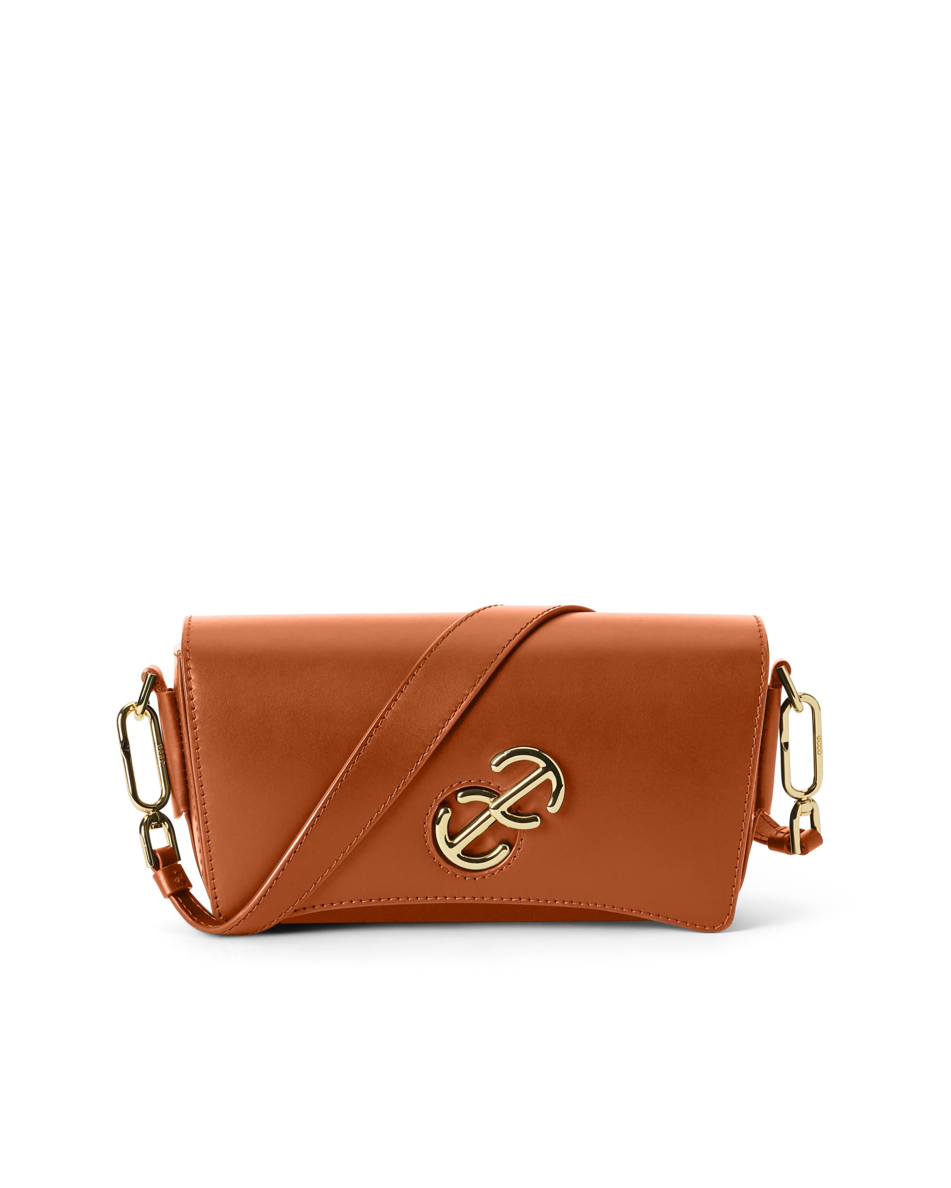 Skórzana torebka przez ramię ECCO® Pinch Bag - Brązowy - Main