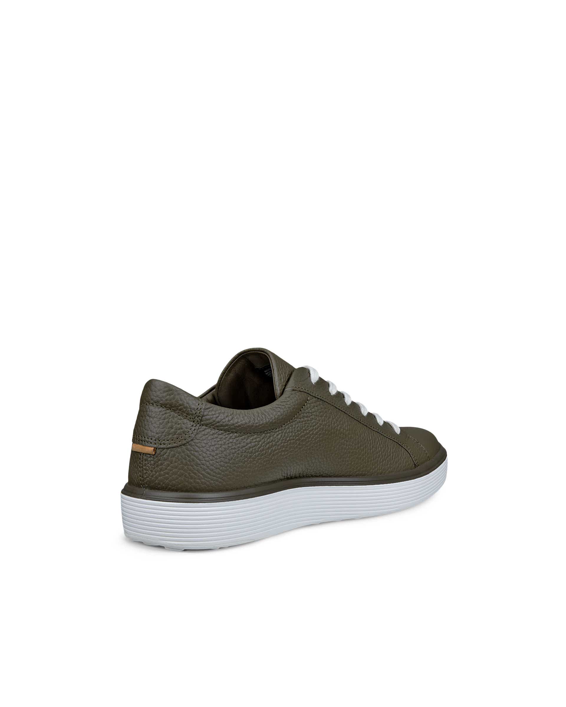 ECCO® SOFT 60 heren leren sneaker - Groen - Back