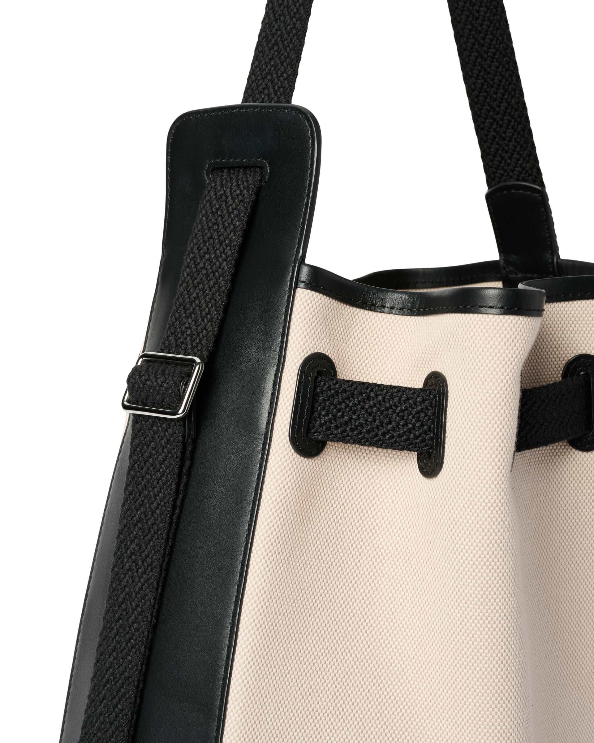 ECCO® Sail Medium Canvas Leather Hobo Bag - Beige - Detail-1