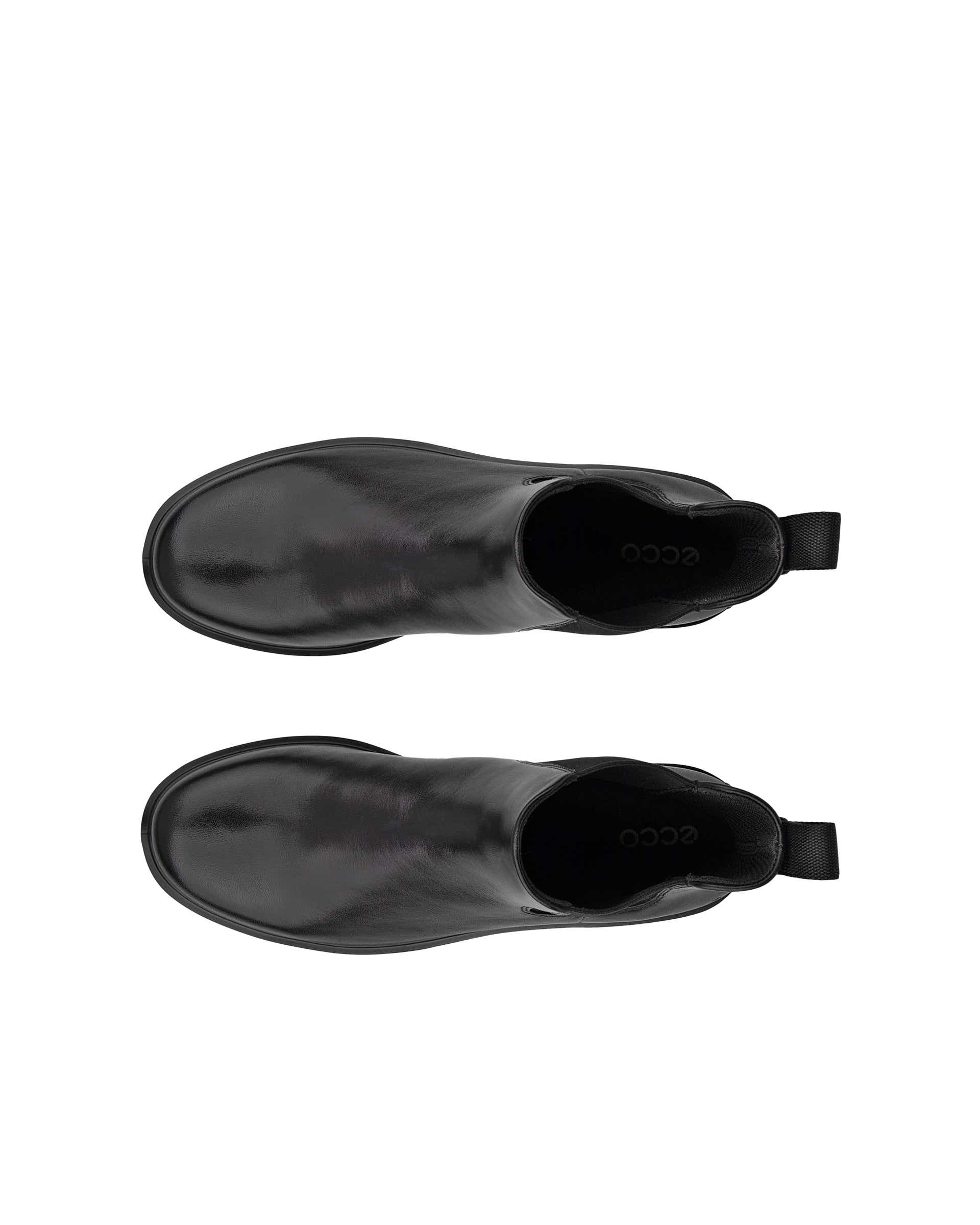 Damskie skórzane sztyblety Chelsea ECCO® METROPOLE VIENNA - Czarny - Top left pair