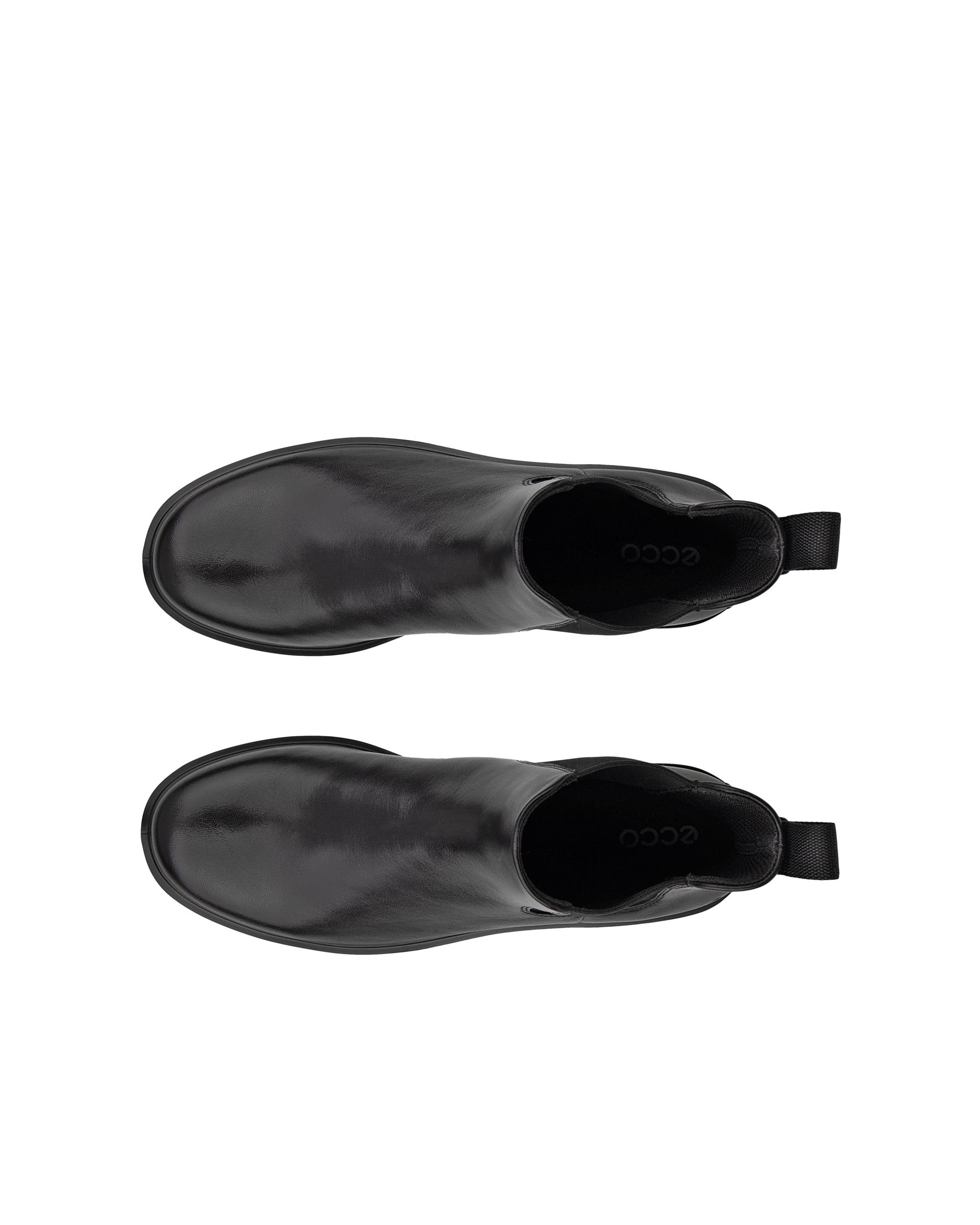 Damskie skórzane sztyblety Chelsea ECCO® METROPOLE VIENNA - Czarny - Top left pair