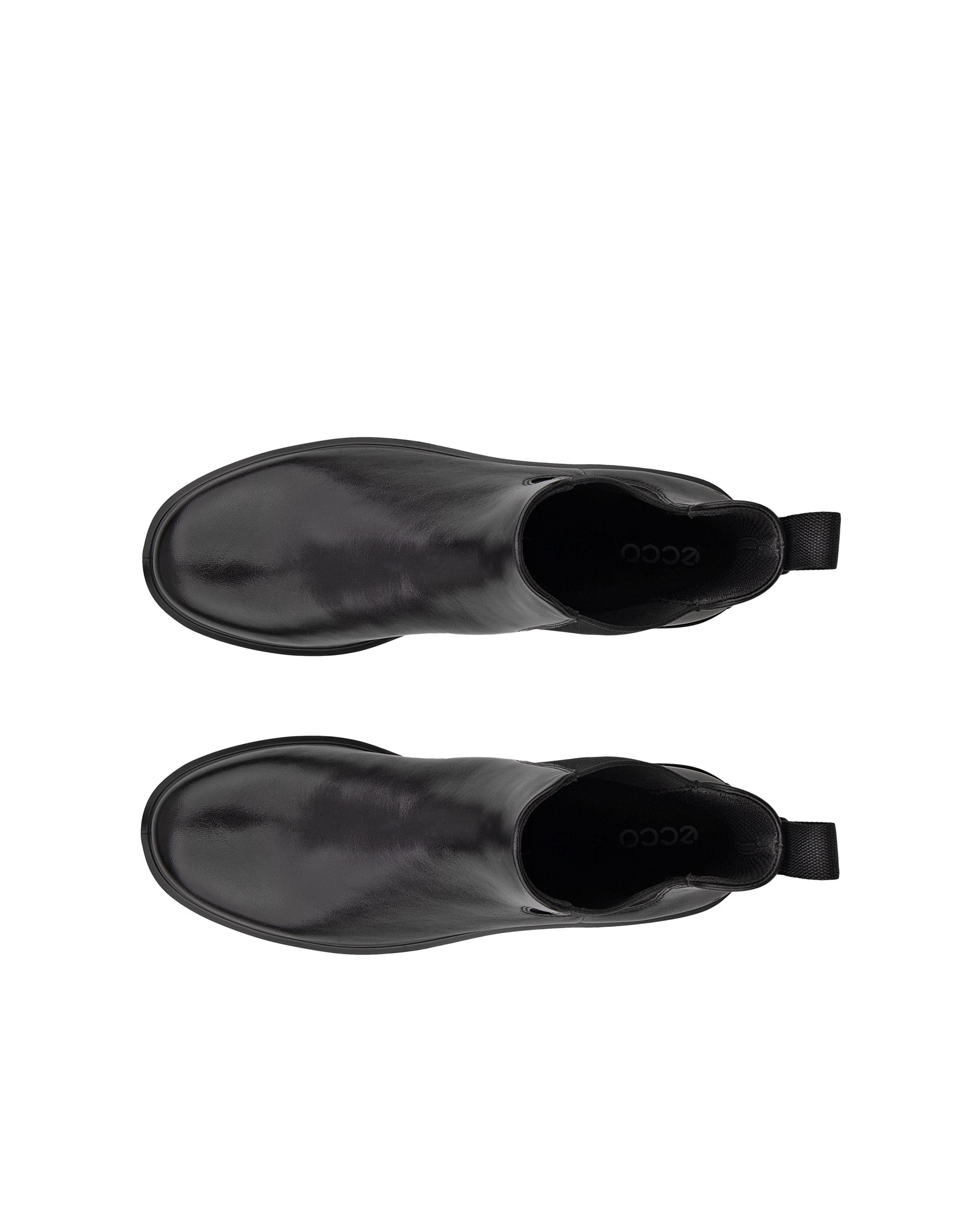 Damskie skórzane sztyblety Chelsea ECCO® METROPOLE VIENNA - Czarny - Top left pair