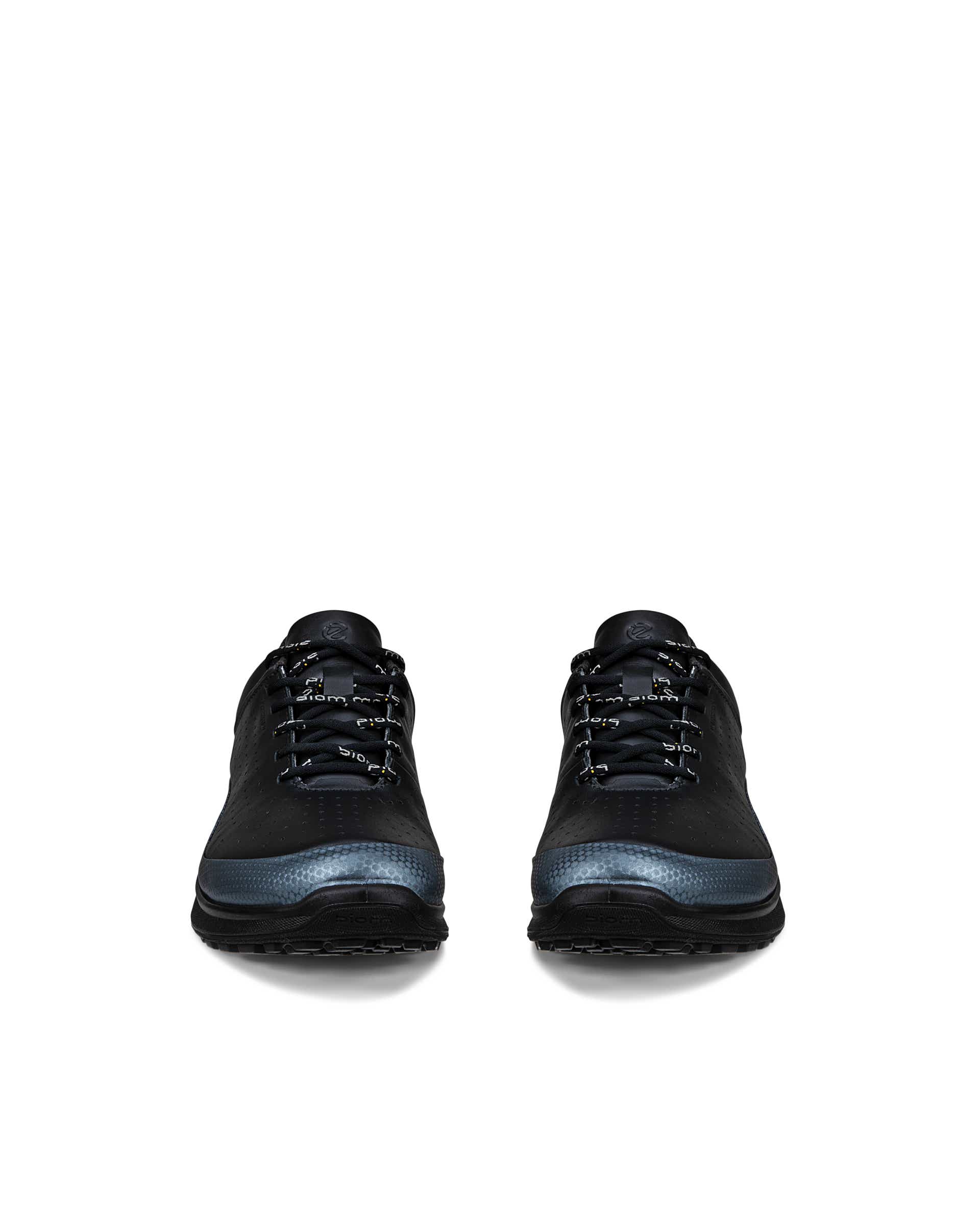 Women's ECCO® Biom Energi Leather Waterproof Sneaker - Black - Front pair