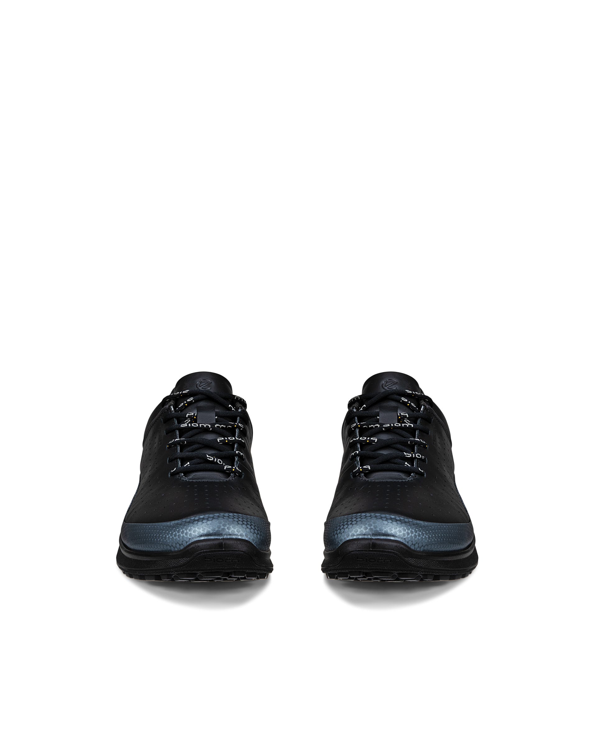 Women's ECCO® Biom Energi Leather Waterproof Sneaker - Black - Front pair