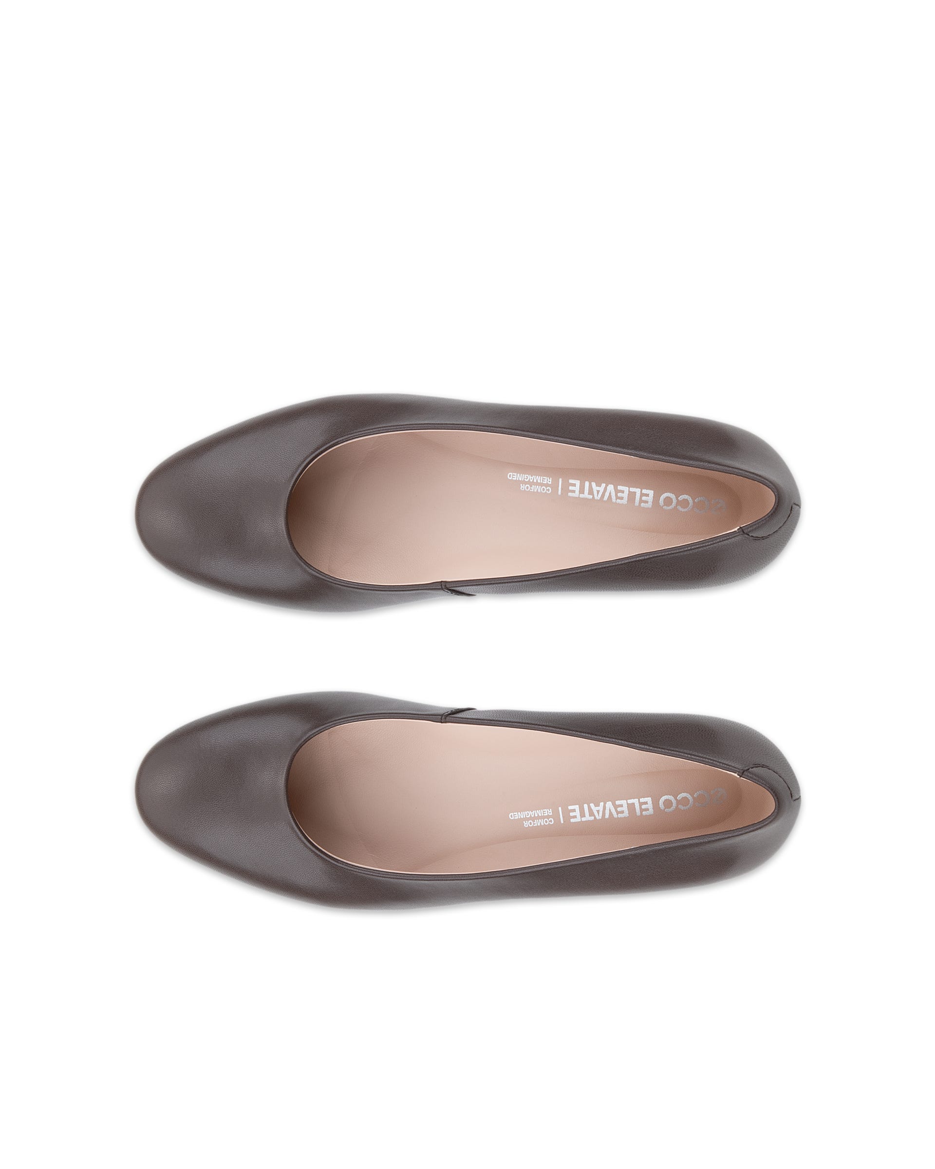 ECCO® ELEVATE WEDGE escarpins en cuir à talon carré pour femme - Brun - Outside