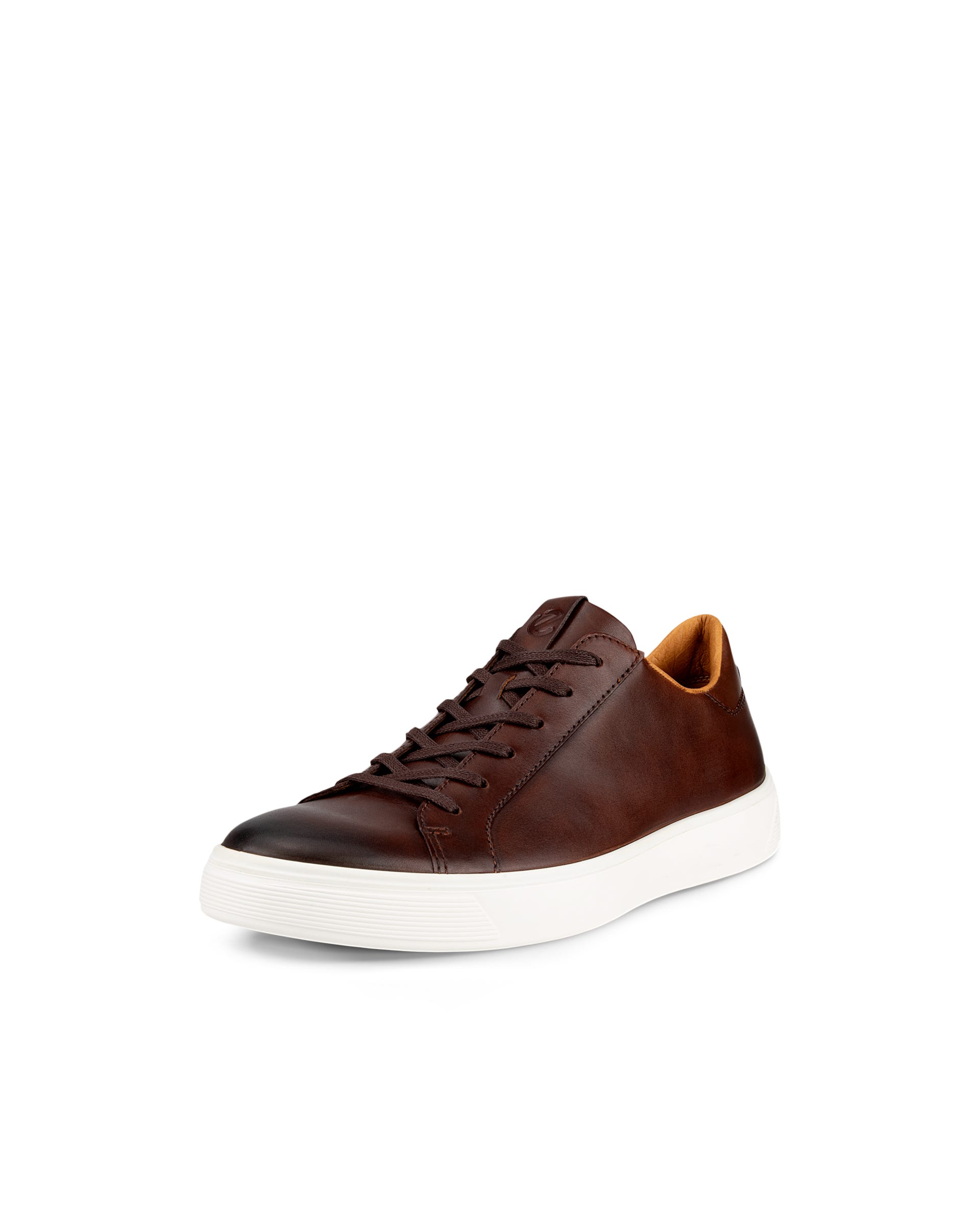 Men's ECCO® Street Tray Leather Sneaker - Brown - Main