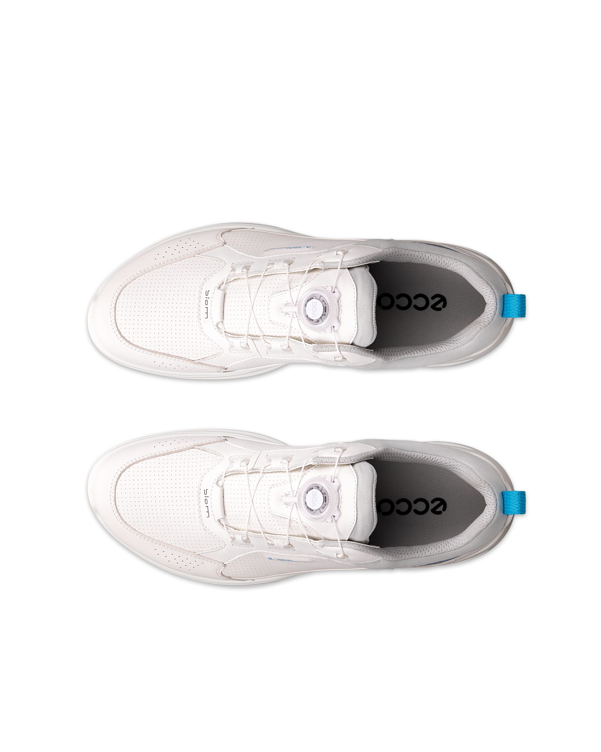 Men's ECCO® Golf Biom H6 BOA Leather Waterproof Shoe - White - Outside