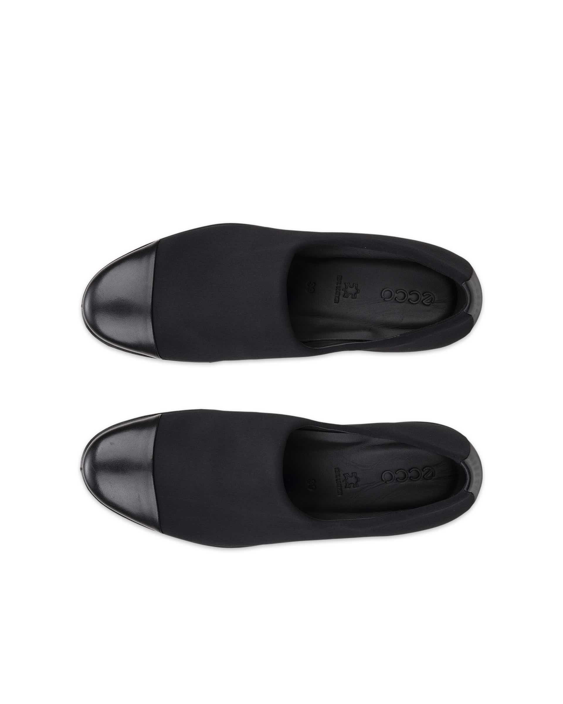 Women's ECCO® Felicia Textile Loafer - Black - Top left pair