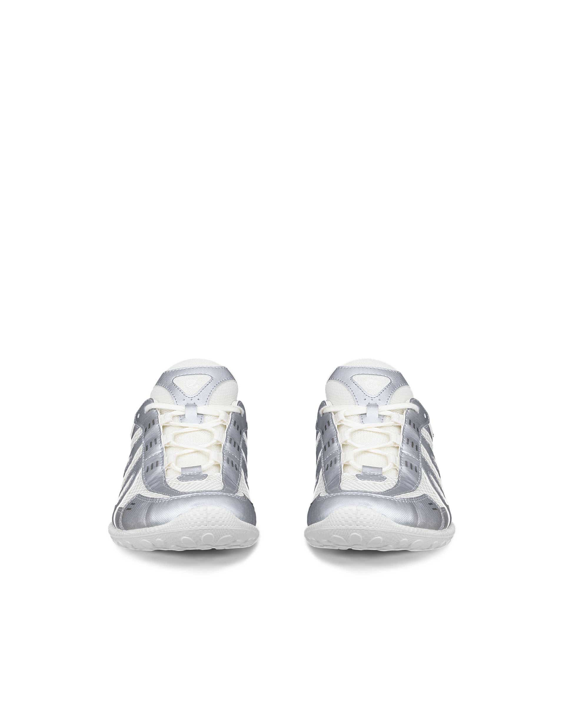 Women's ECCO® BIOM LITE Textile Outdoor Trainer - Silver - Front pair