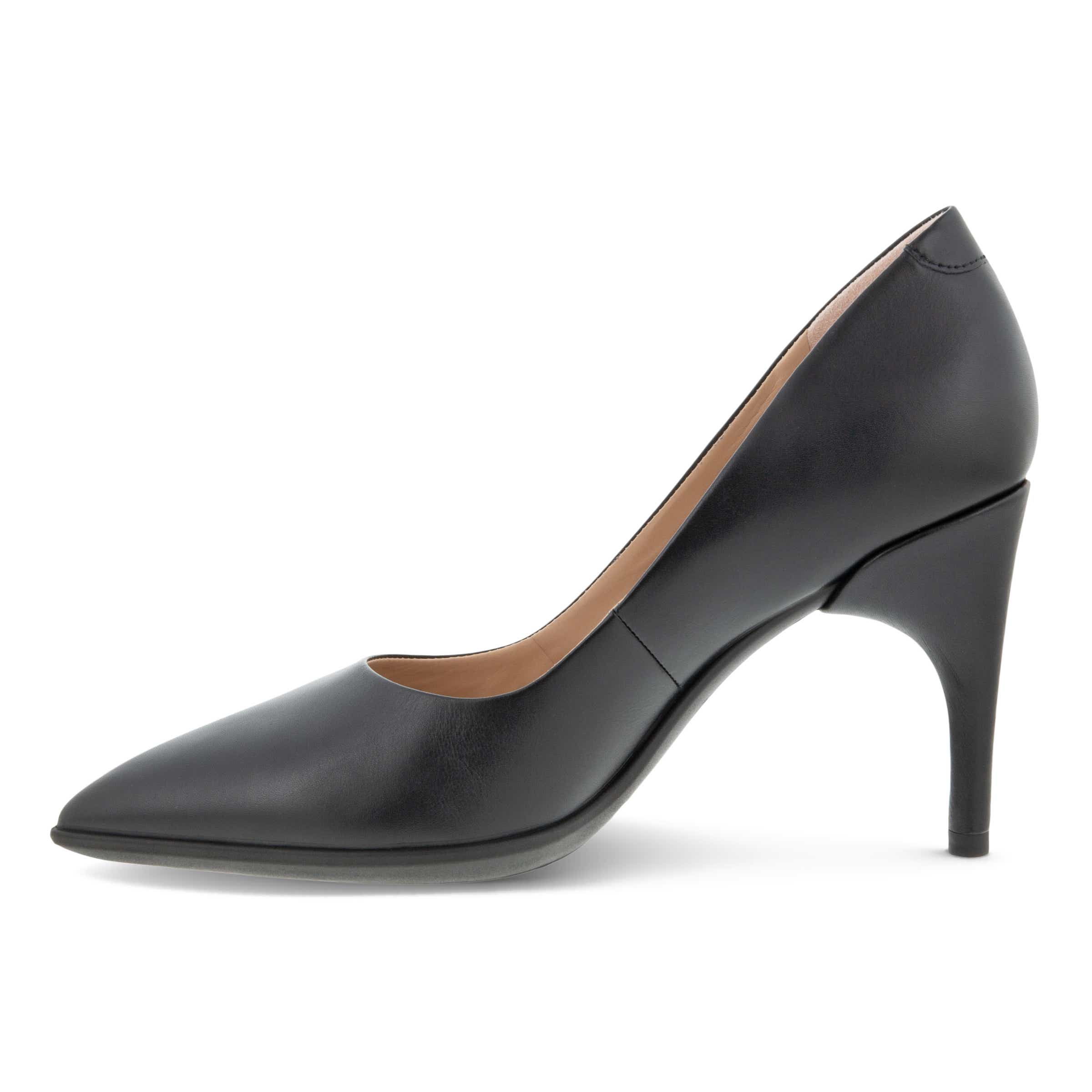 Women's ECCO® Shape Stiletto 75 Leather Stiletto Pump - Black - Inside