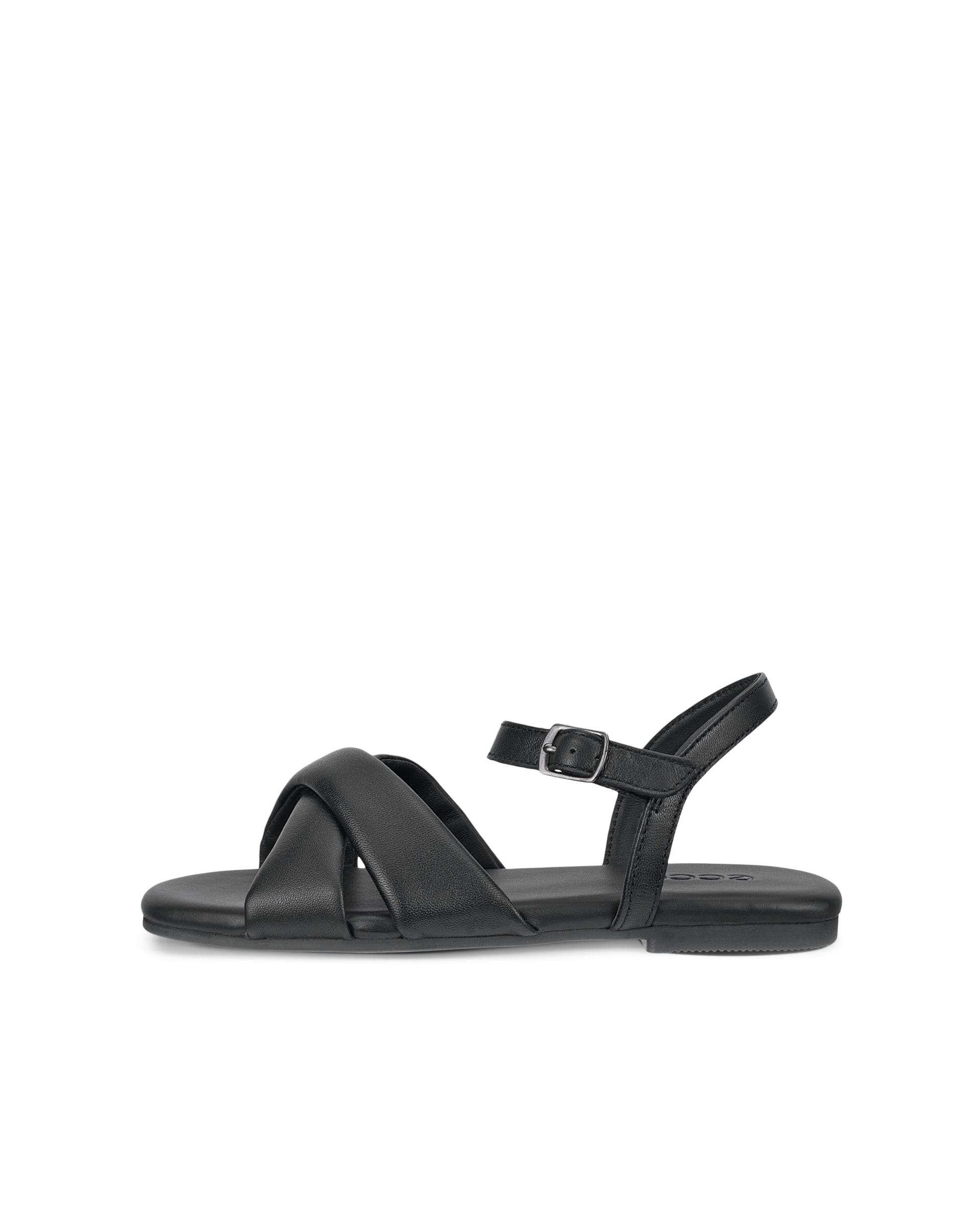 ECCO® MARYLOU női lapos talpú bőrszandál - Fekete - Outside