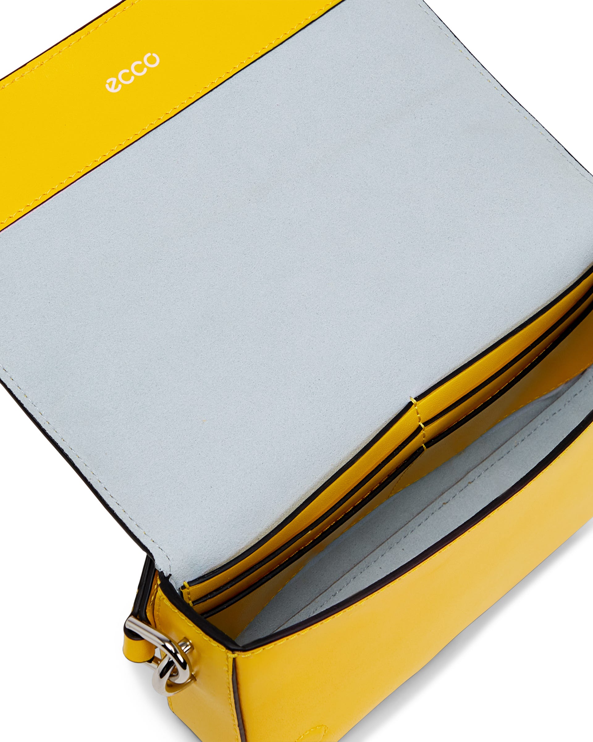 ECCO® Fingerprint Phone Bag Leather Crossbody Bag - Yellow - Inside