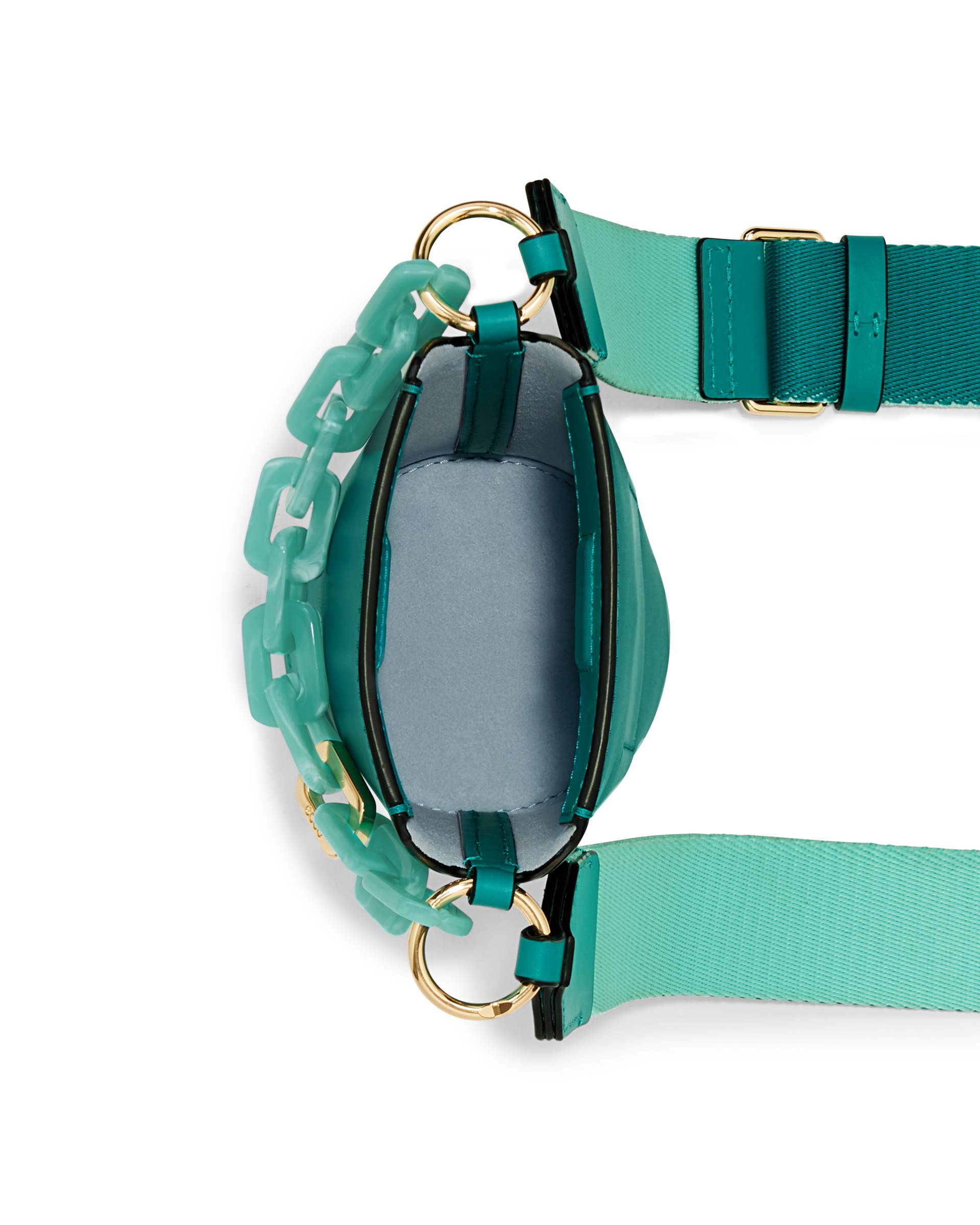 ECCO® Pot Chain Leather Crossbody Bag - Green - Birdeye