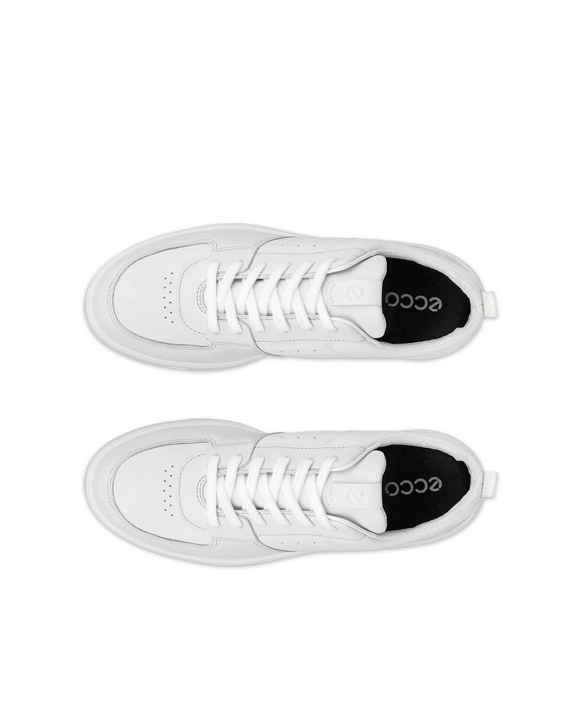 ECCO® Street 720 baskets en cuir Gore-Tex pour femme - Blanc - Top left pair