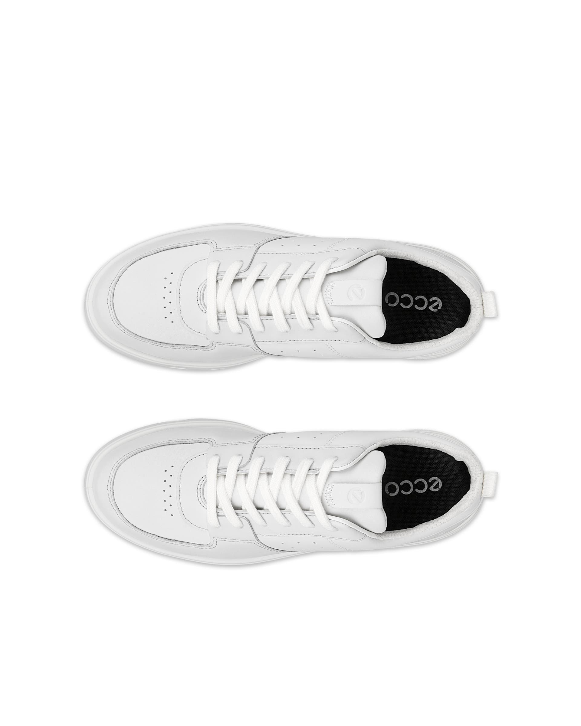 ECCO® Street 720 baskets en cuir Gore-Tex pour femme - Blanc - Top left pair