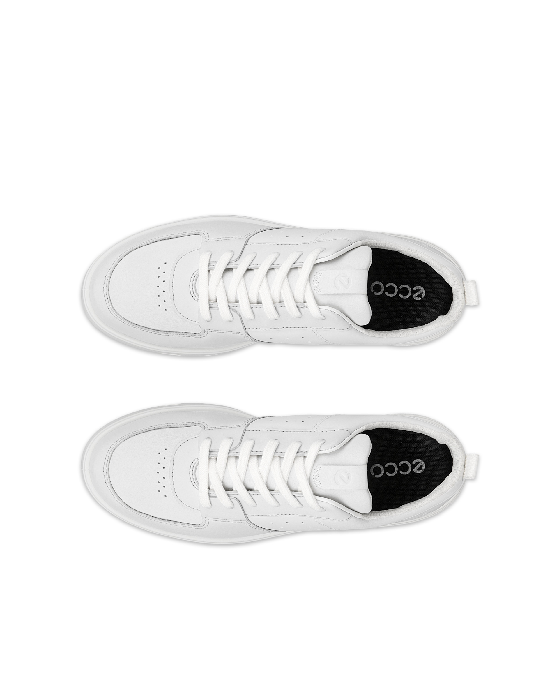 ECCO® Street 720 baskets en cuir Gore-Tex pour femme - Blanc - Top left pair
