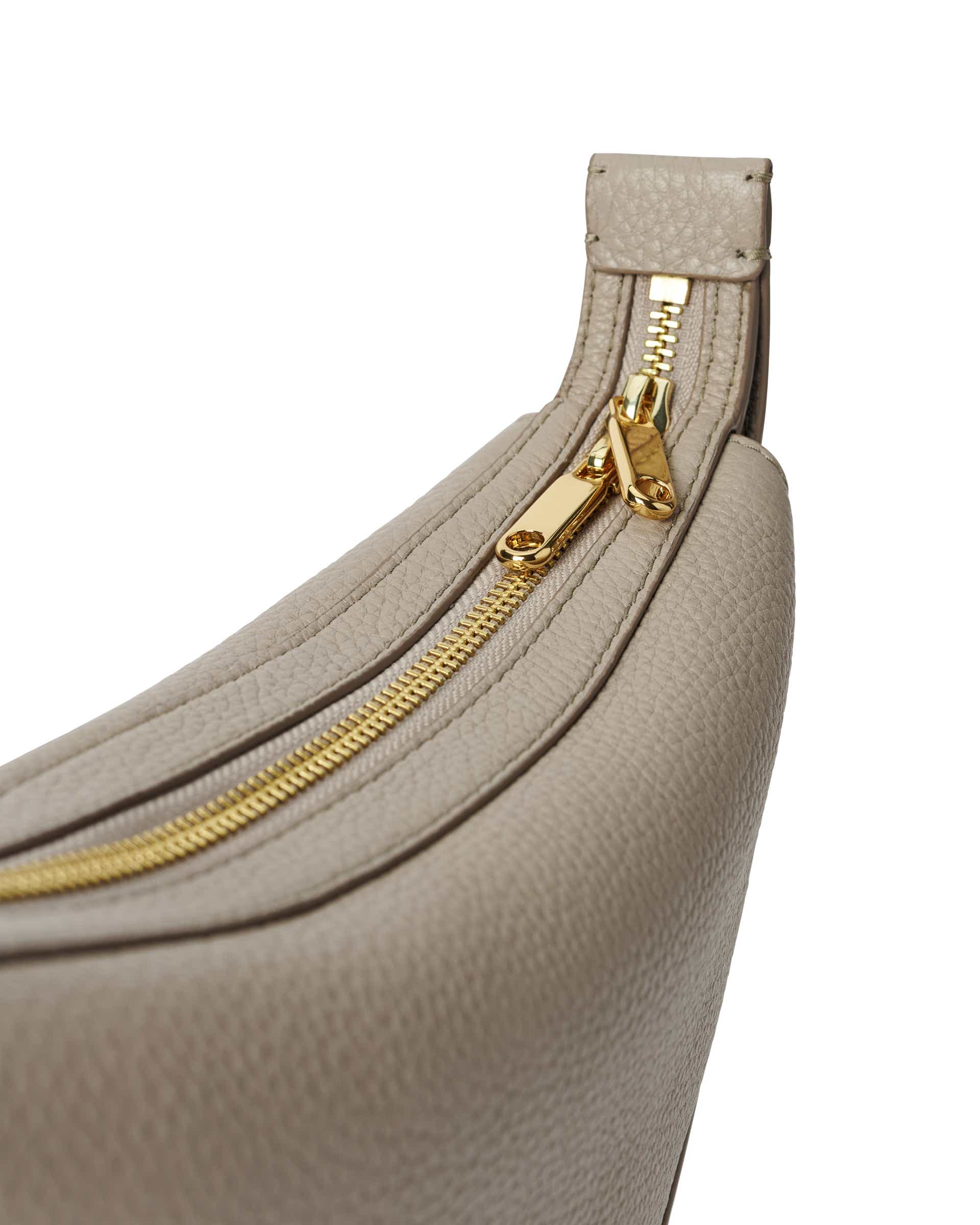 ECCO® Small Fortune Leather Crossbody Bag - Beige - Detail-1