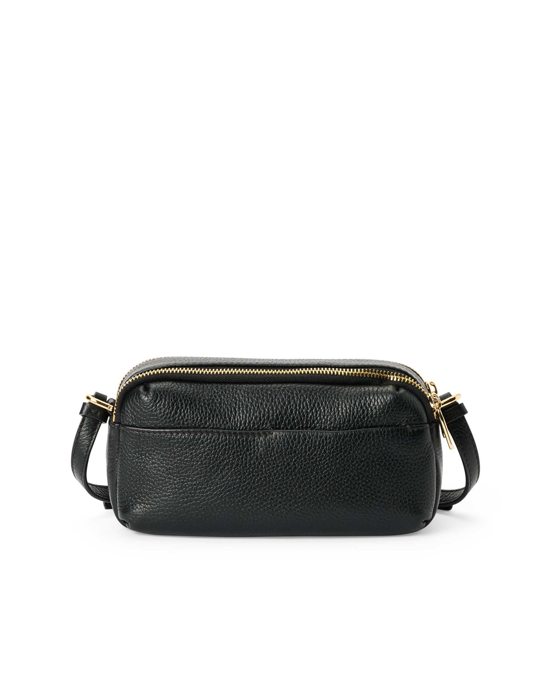 ECCO® Leather Curve Camera Bag - Black - Back