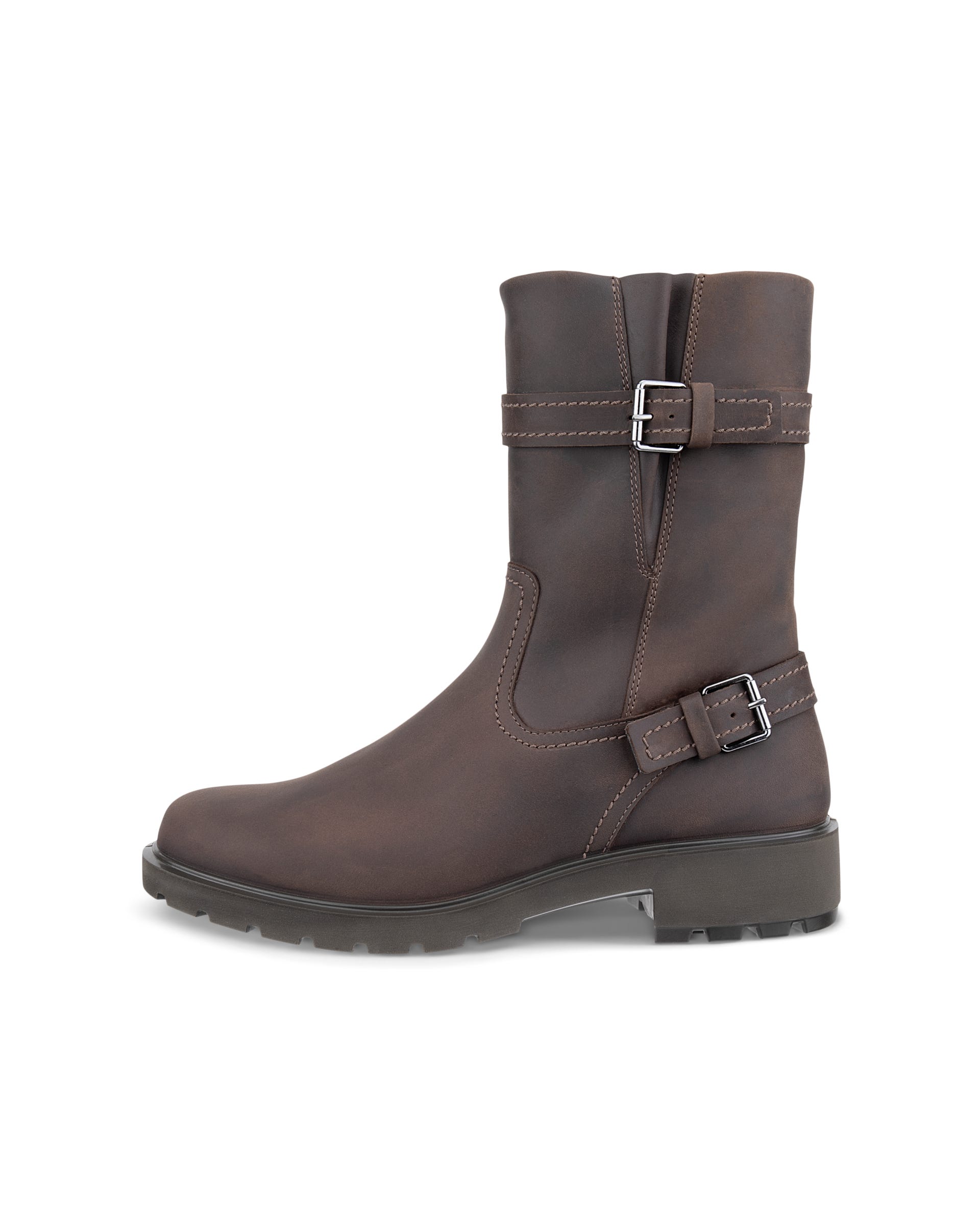 Women's ECCO® METROPOLE VIENNA Nubuck High-Cut Boot - Brown - Outside
