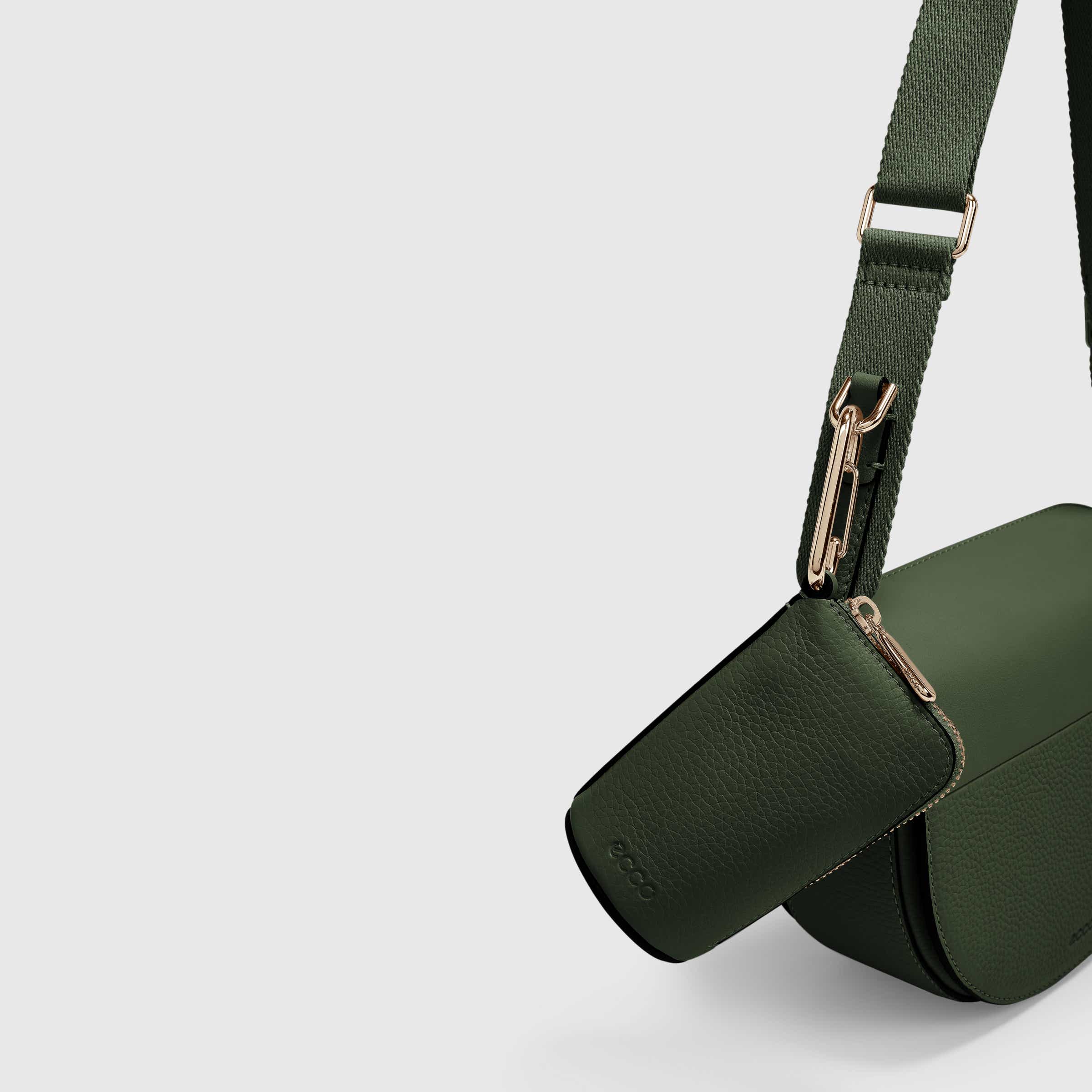 ECCO Textureblock Saddle Bag - Green - Detail-2