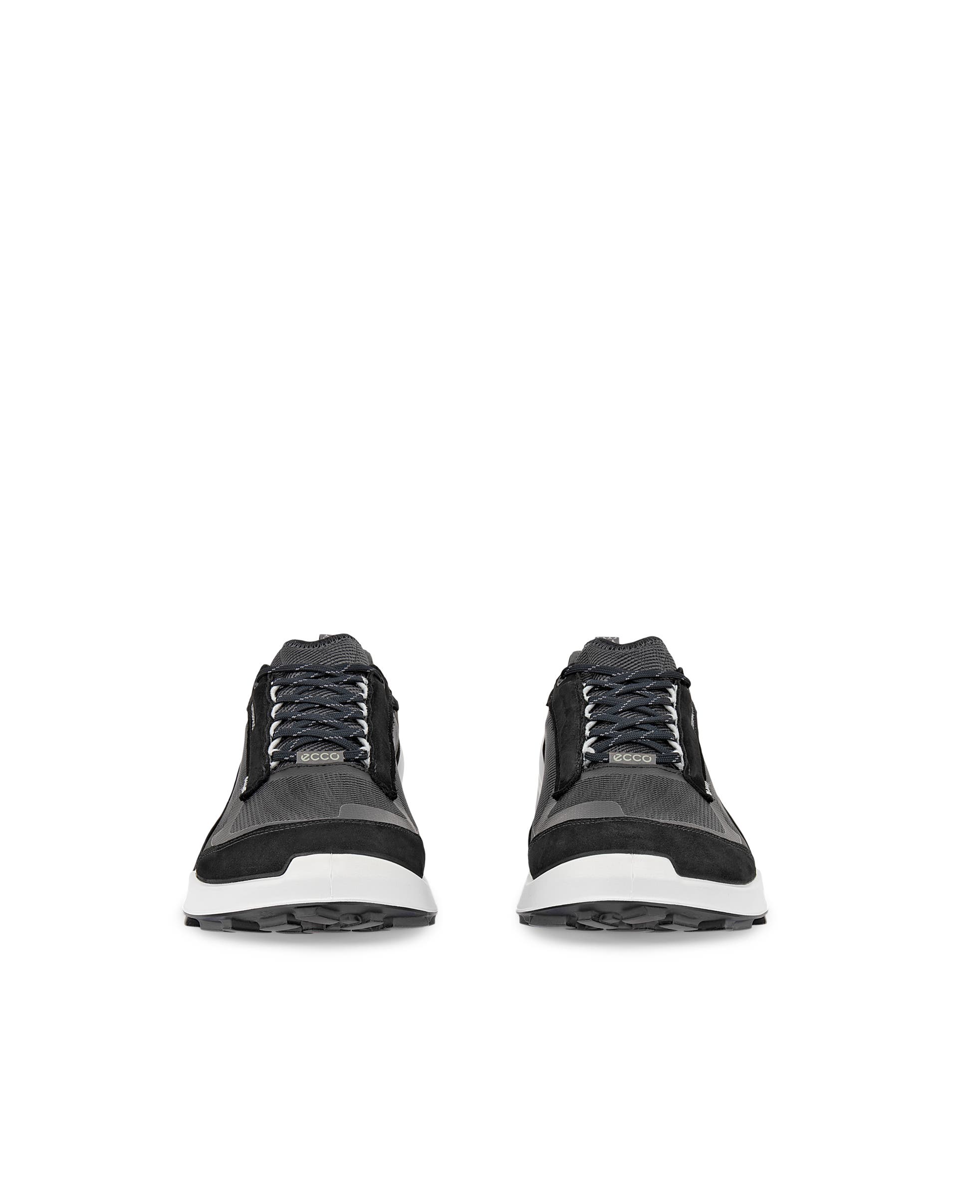 Men's ECCO® Biom 2.1 X Mountain Nubuck Waterproof Hiking Sneaker - Black - Front pair
