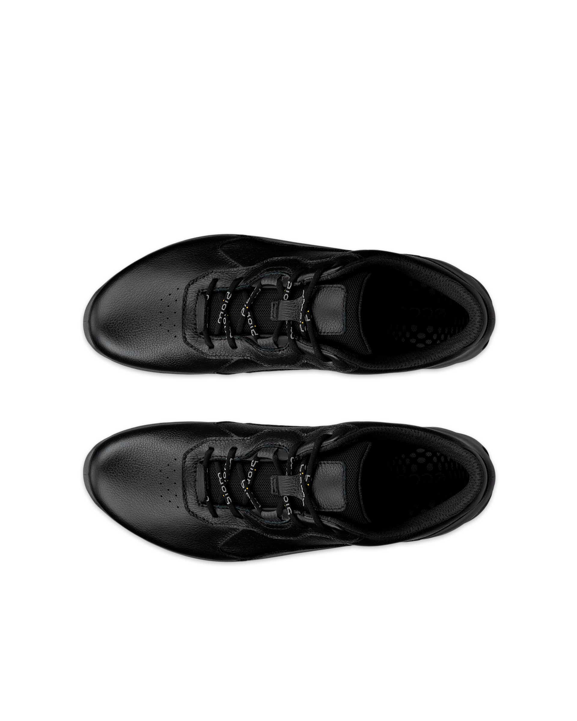 Women's ECCO® Biom Energi Leather Outdoor Sneaker - Black - Top left pair