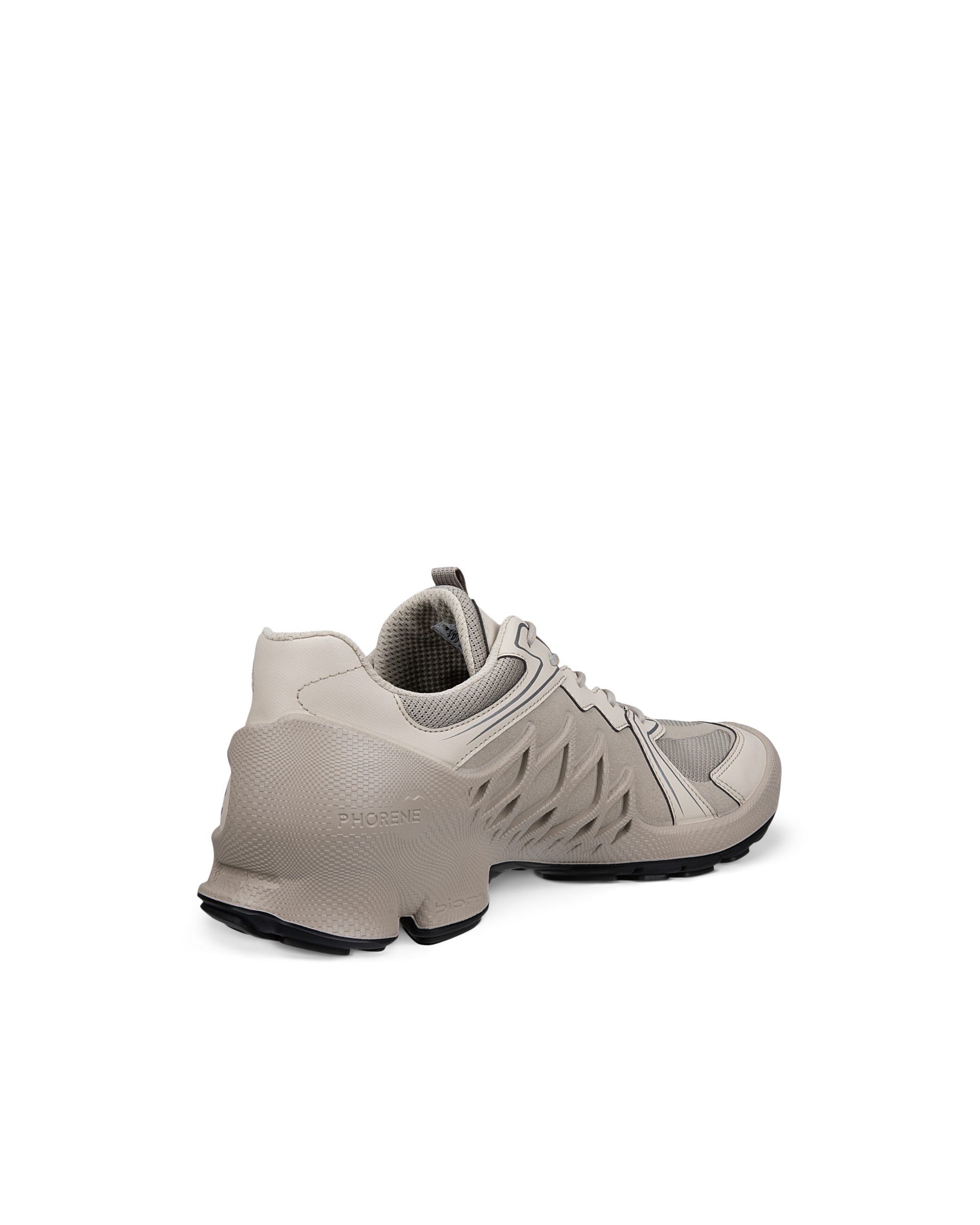 Męskie tekstylne buty outdoorowe Gore-Tex ECCO® BIOM AEX - Beżowy - Back