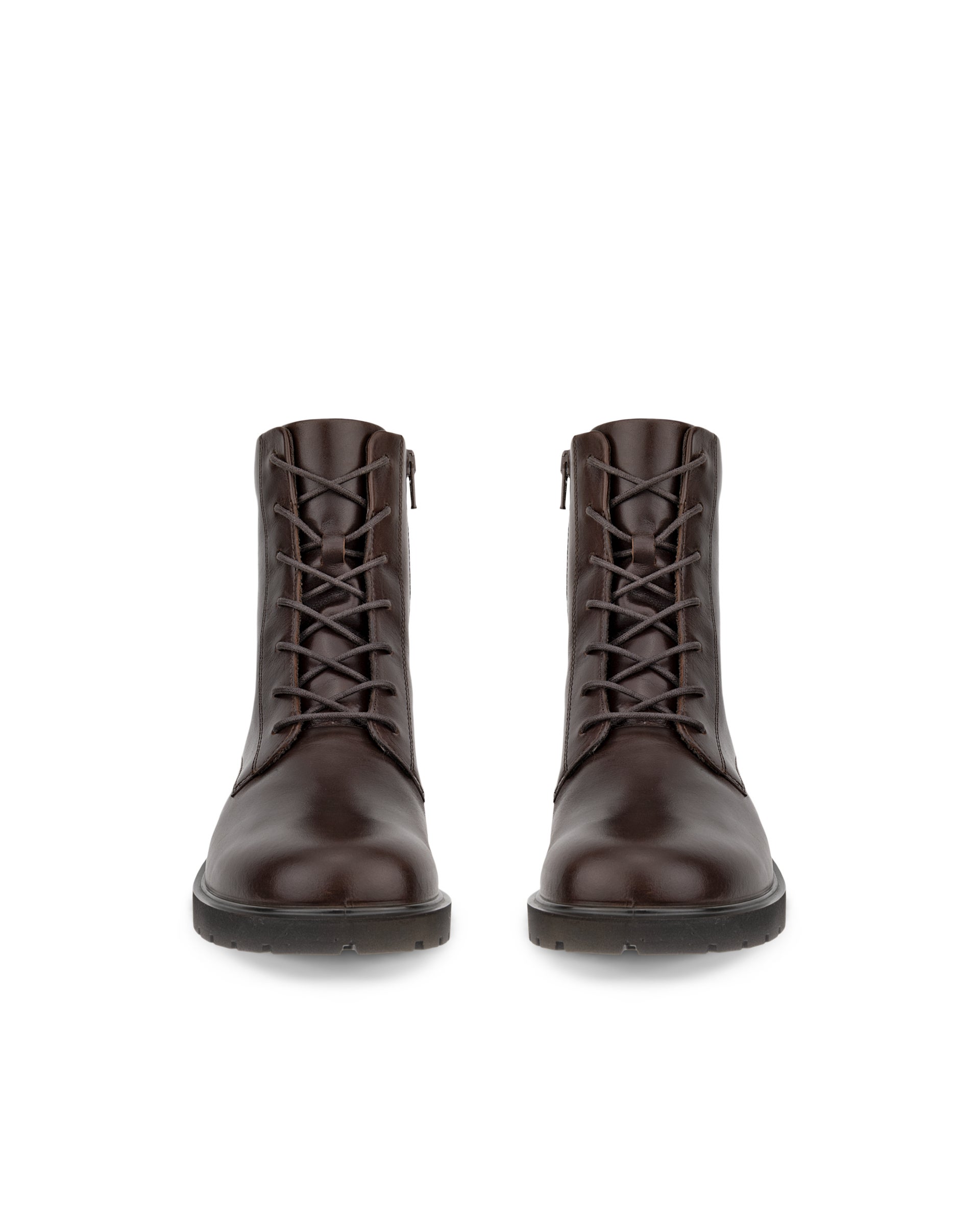 ECCO® METROPOLE VIENNA bottes à lacets en cuir pour femme - Brun - Front pair