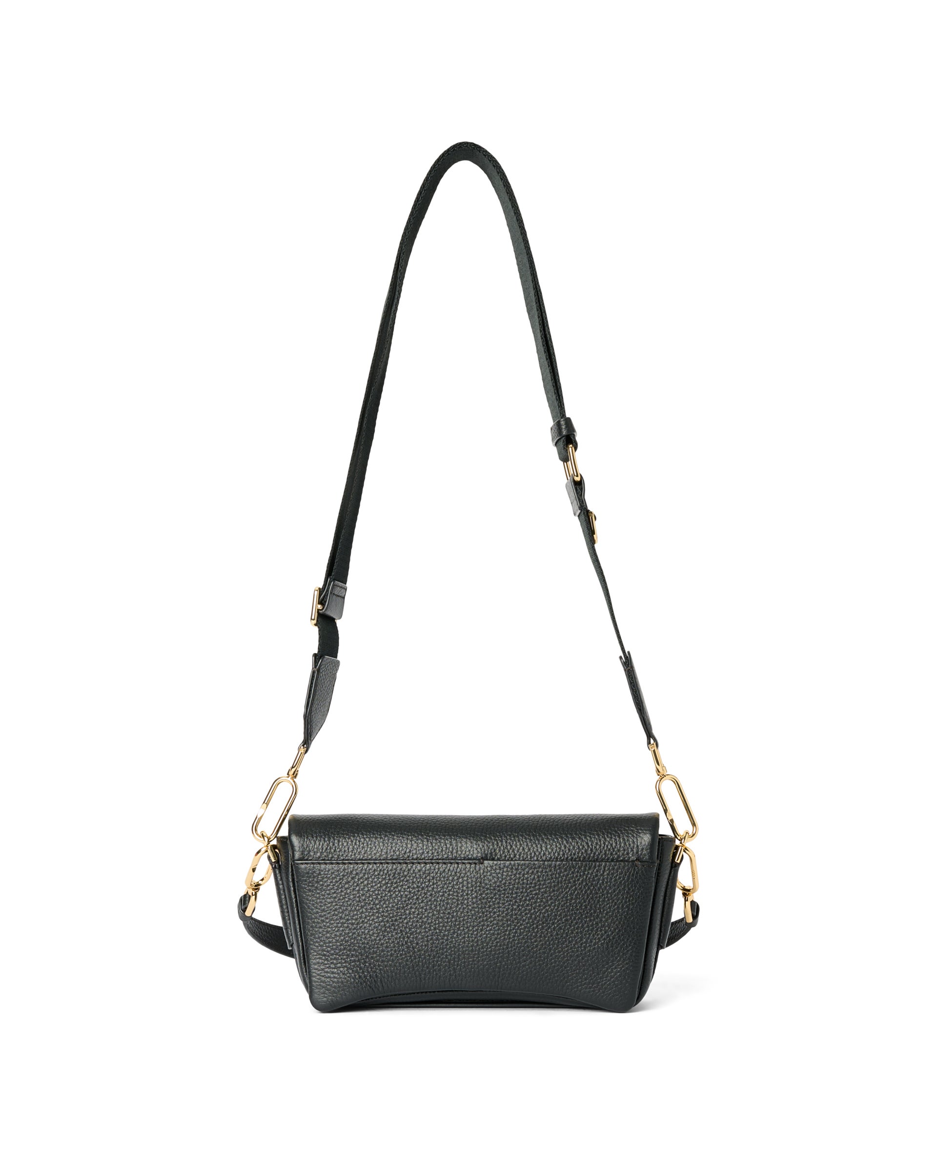 Kožené crossbody kabelka  ECCO® Pinch - Čierna - Back