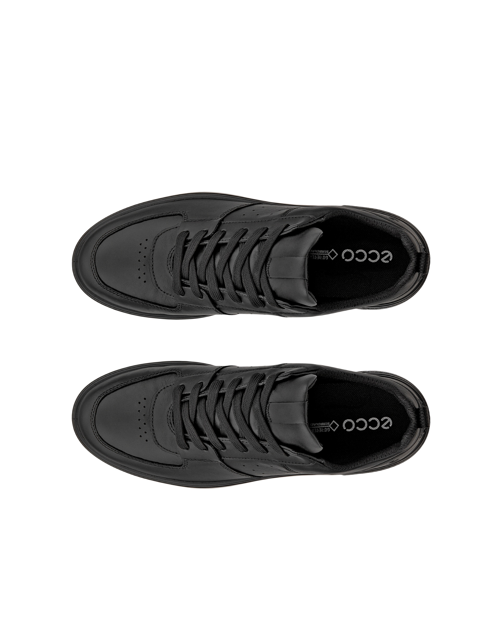 ECCO® Street 720 baskets en cuir Gore-Tex pour femme - Noir - Top left pair