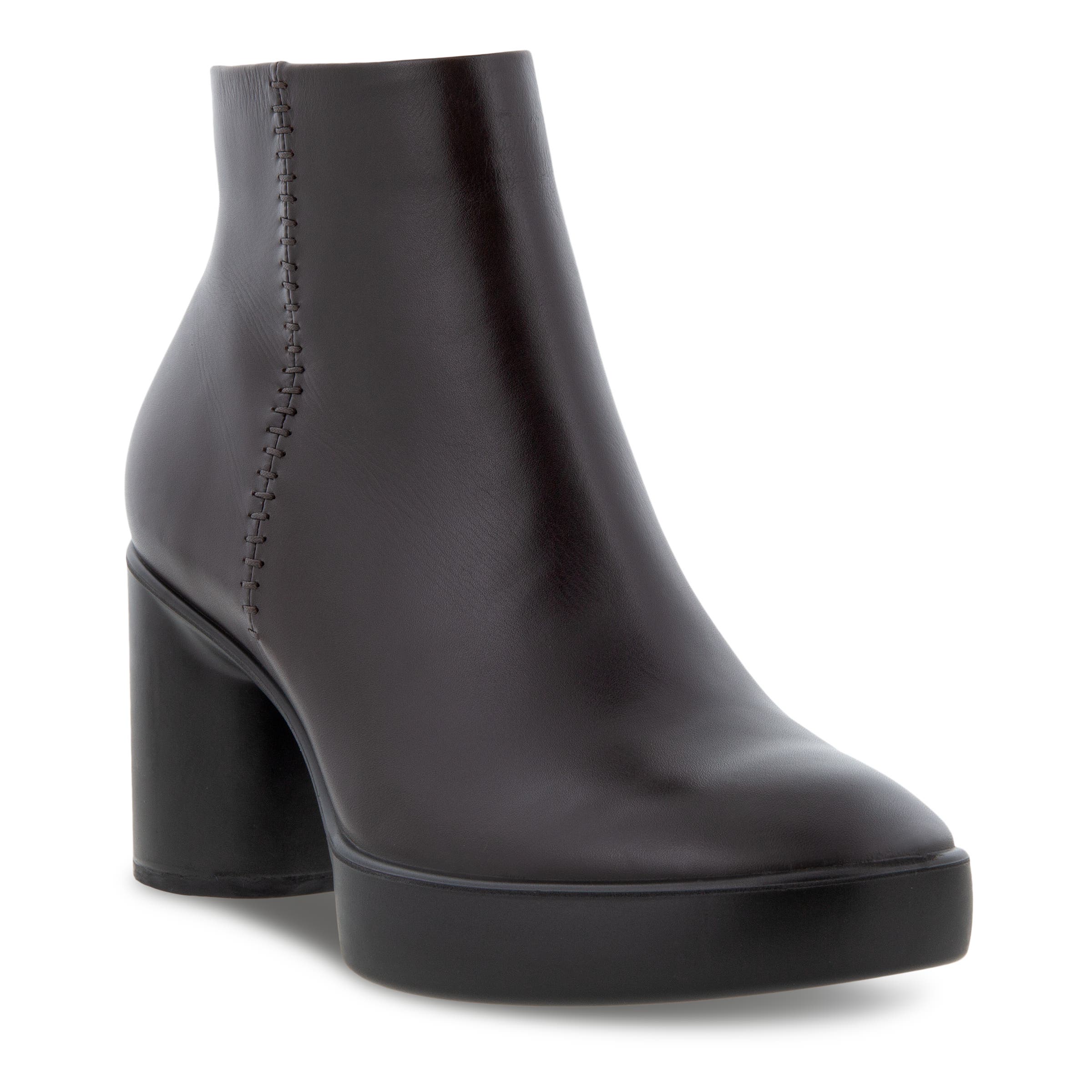 Women's ECCO® Shape Sculpted Motion 55 Leather Ankle Boot - Brown - Main