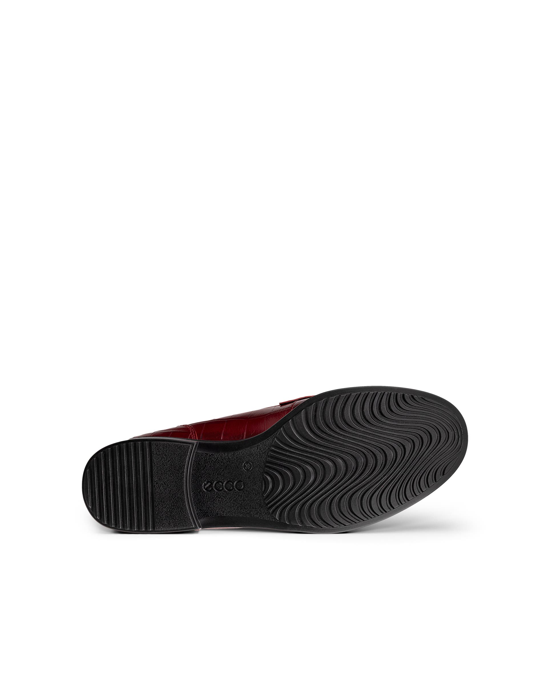 Women's ECCO® Dress Classic 15 Leather Loafer - Red - Sole