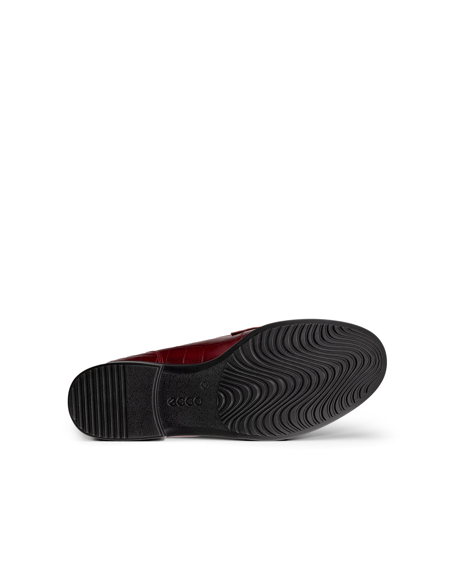 Women's ECCO® Dress Classic 15 Leather Loafer - Red - Sole