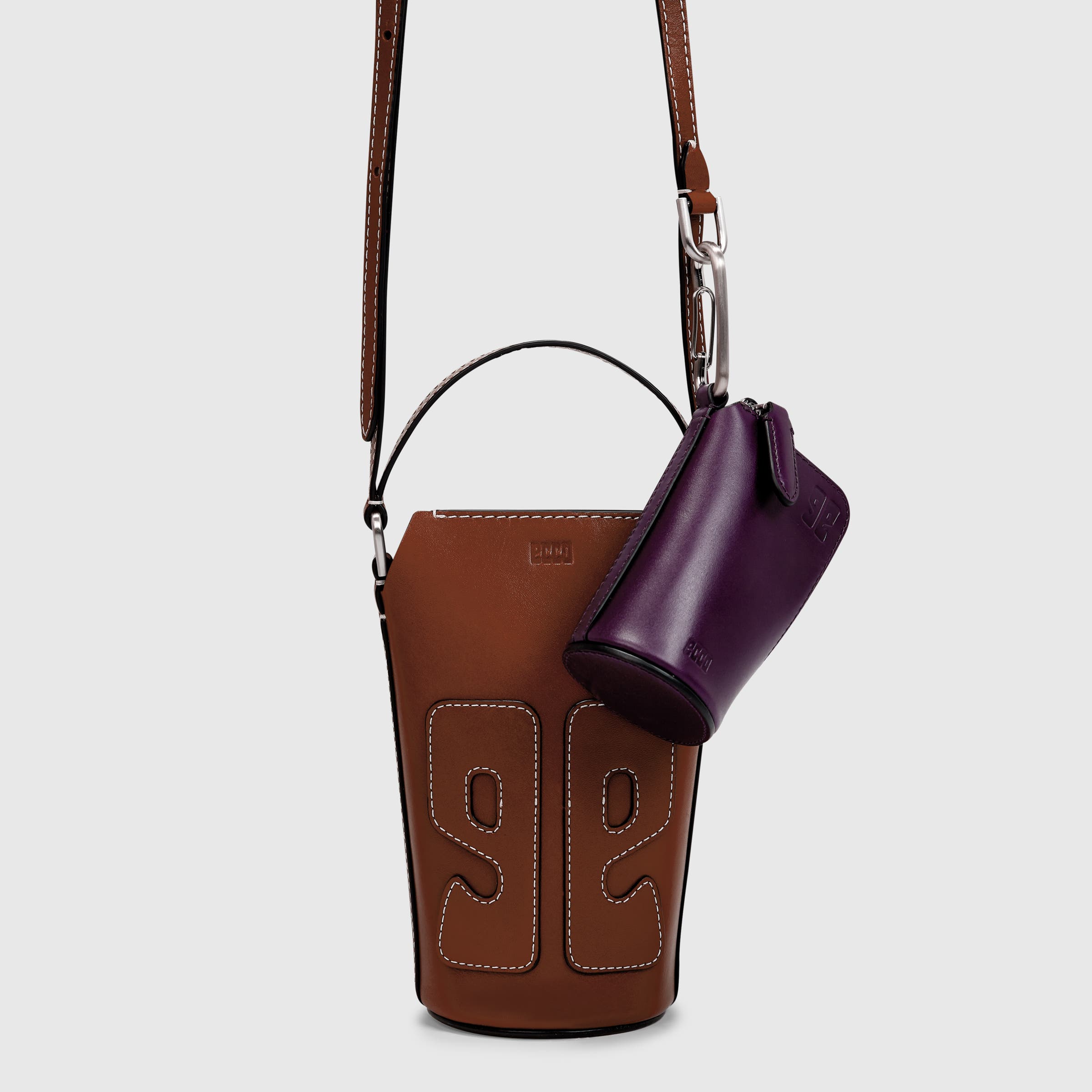 ECCO E Pot Bag - Brown - Detail-1