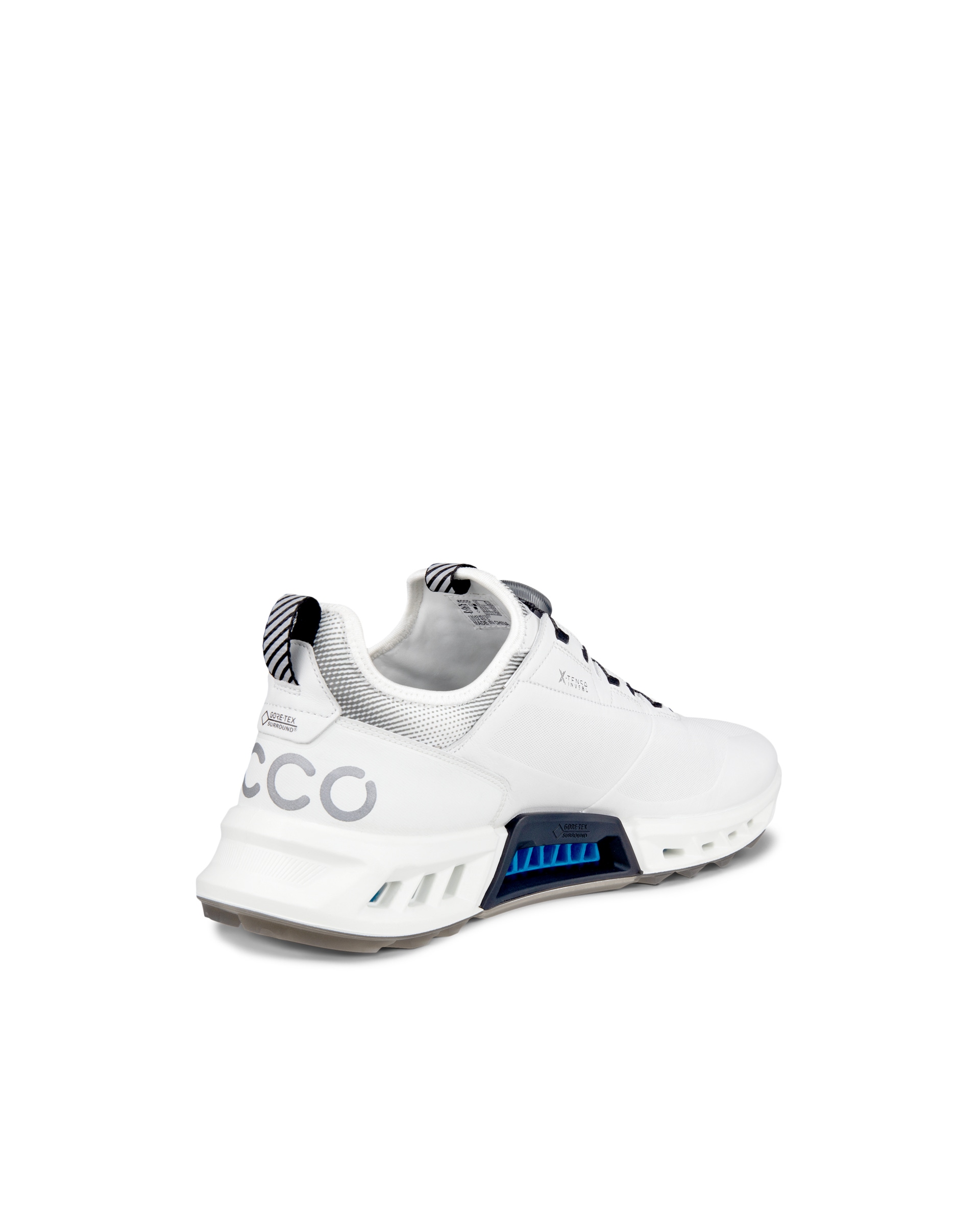 Men's ECCO® Golf Biom C4 BOA Leather Gore-Tex Golf Shoe - White - Back
