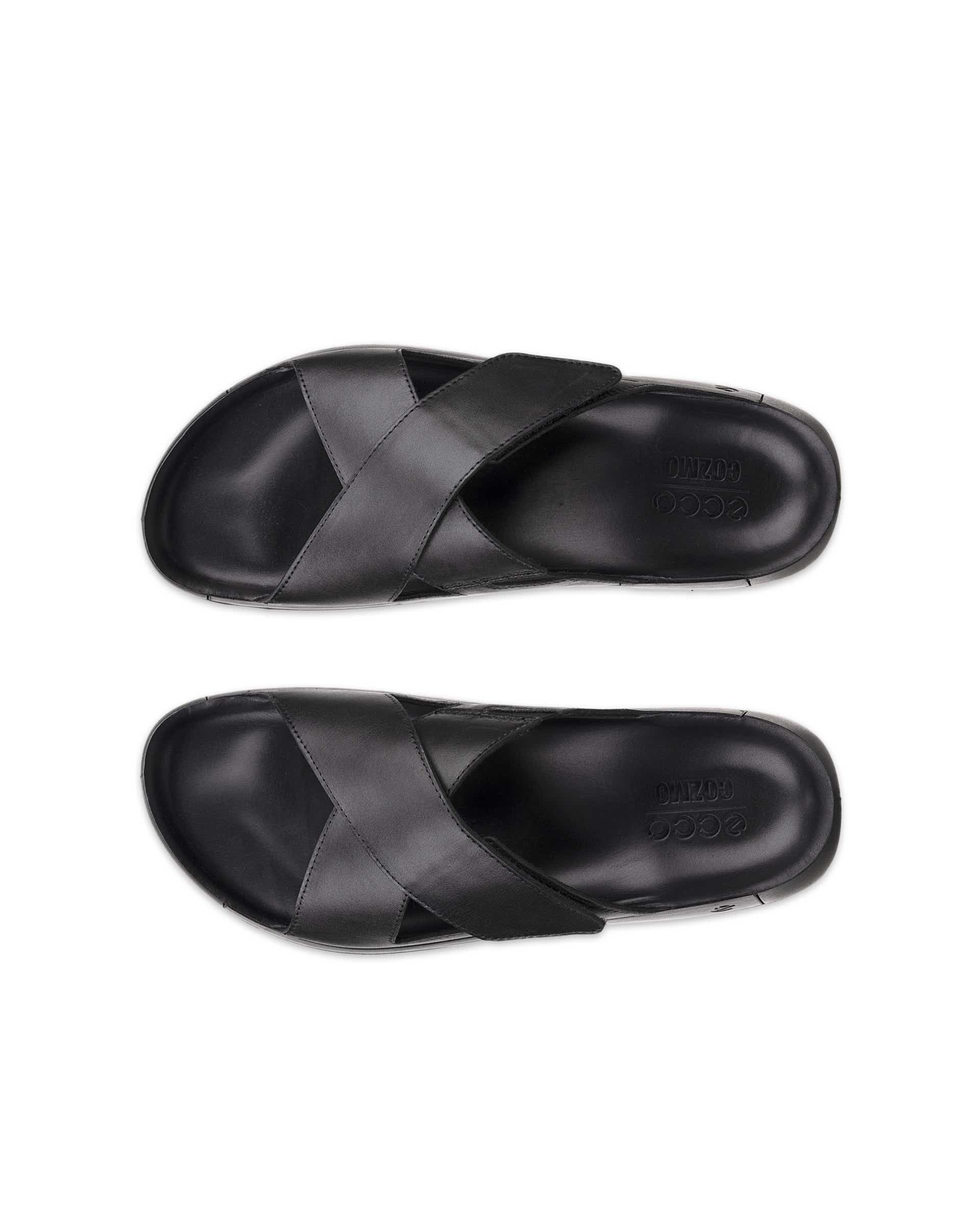 ECCO® Cozmo Herren Lederpantolette - Schwarz - Top left pair