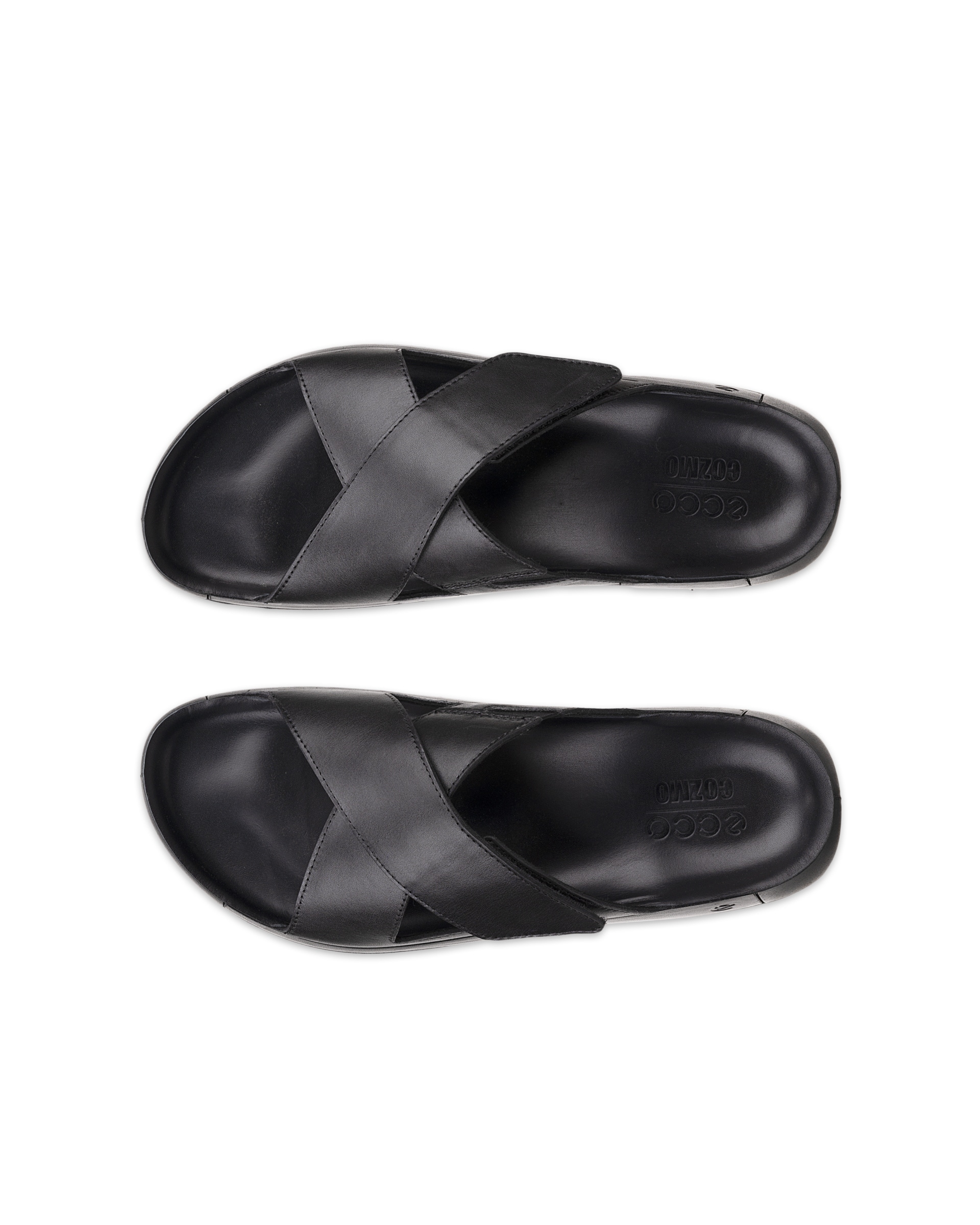 ECCO® Cozmo Herren Lederpantolette - Schwarz - Top left pair