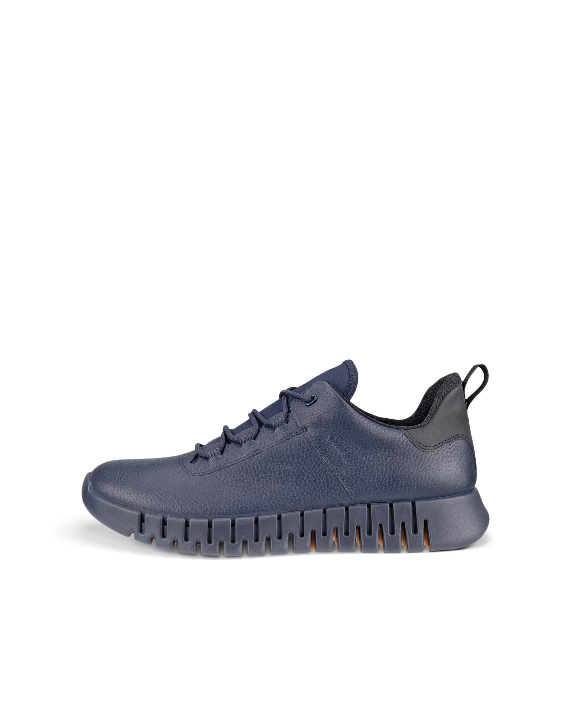 ECCO Gruuv MEN メンズ レザーGore-Texスニーカー - ブルー - Outside