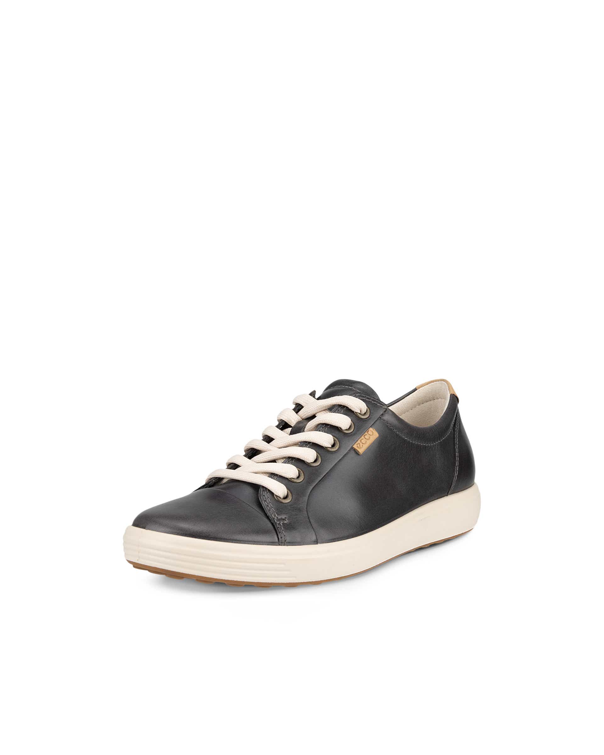 ECCO Soft 7 ウィメンズ レザースニーカー - グレー - Main
