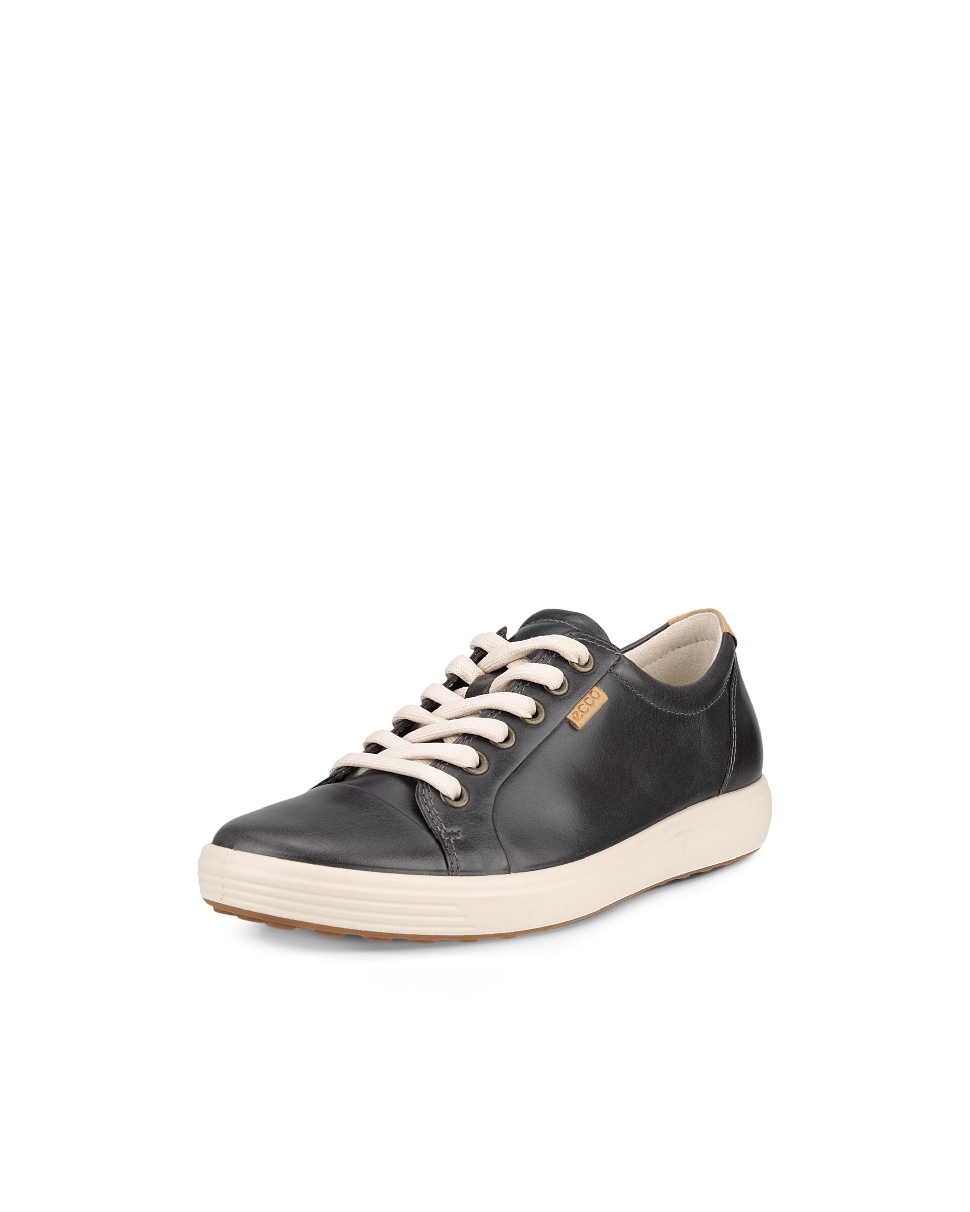 ECCO Soft 7 ウィメンズ レザースニーカー - グレー - Main