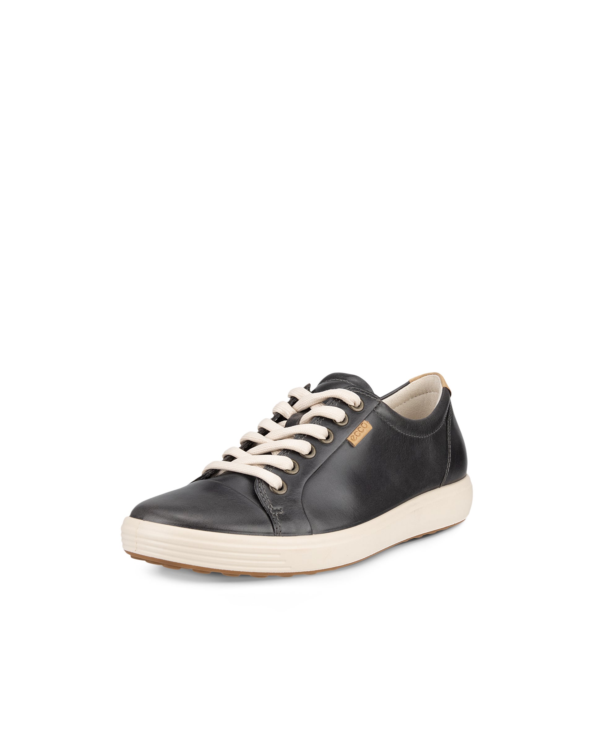 ECCO Soft 7 ウィメンズ レザースニーカー - グレー - Main