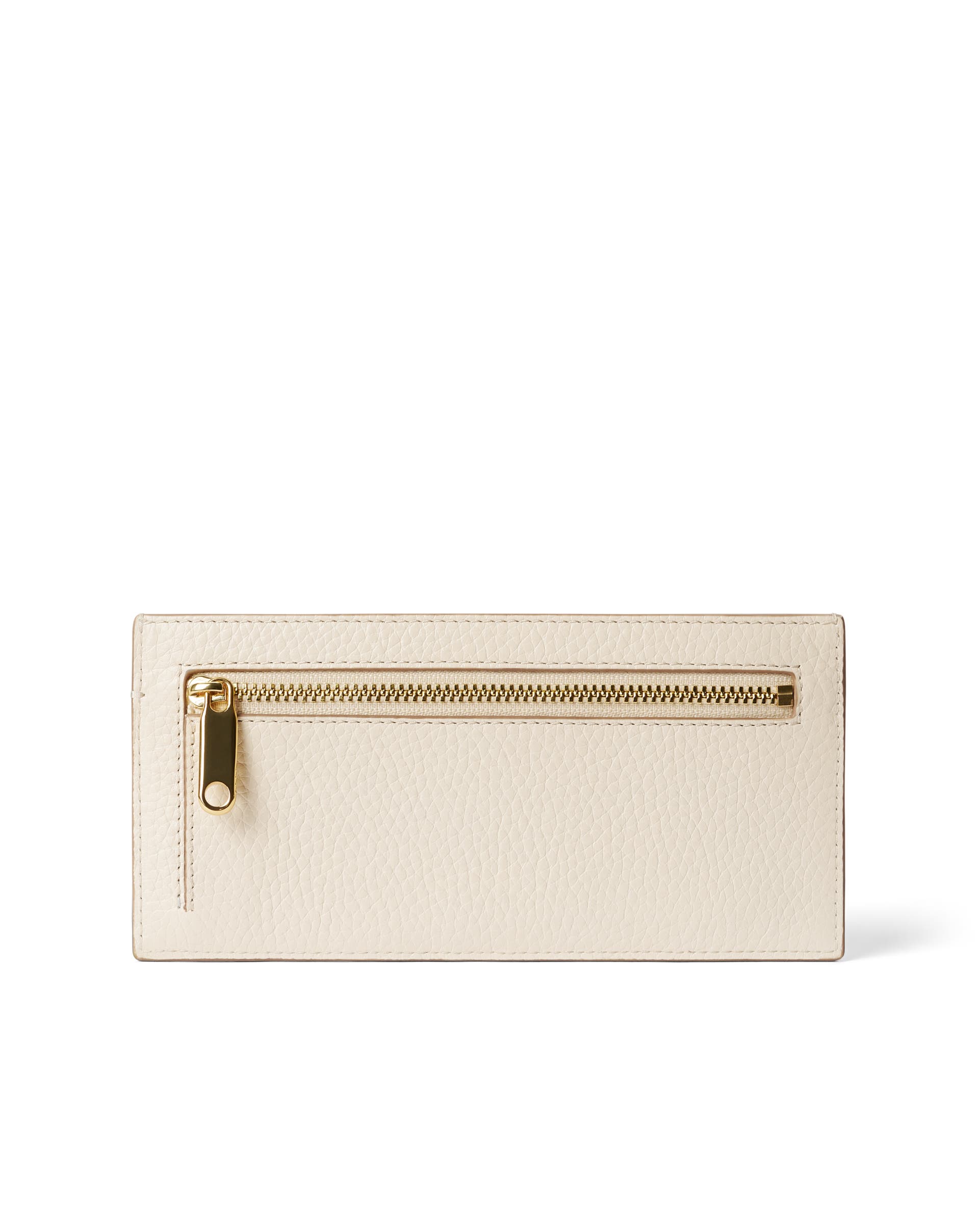 ECCO® Wallet Pebbled Small Leather Wallet - Beige - Back