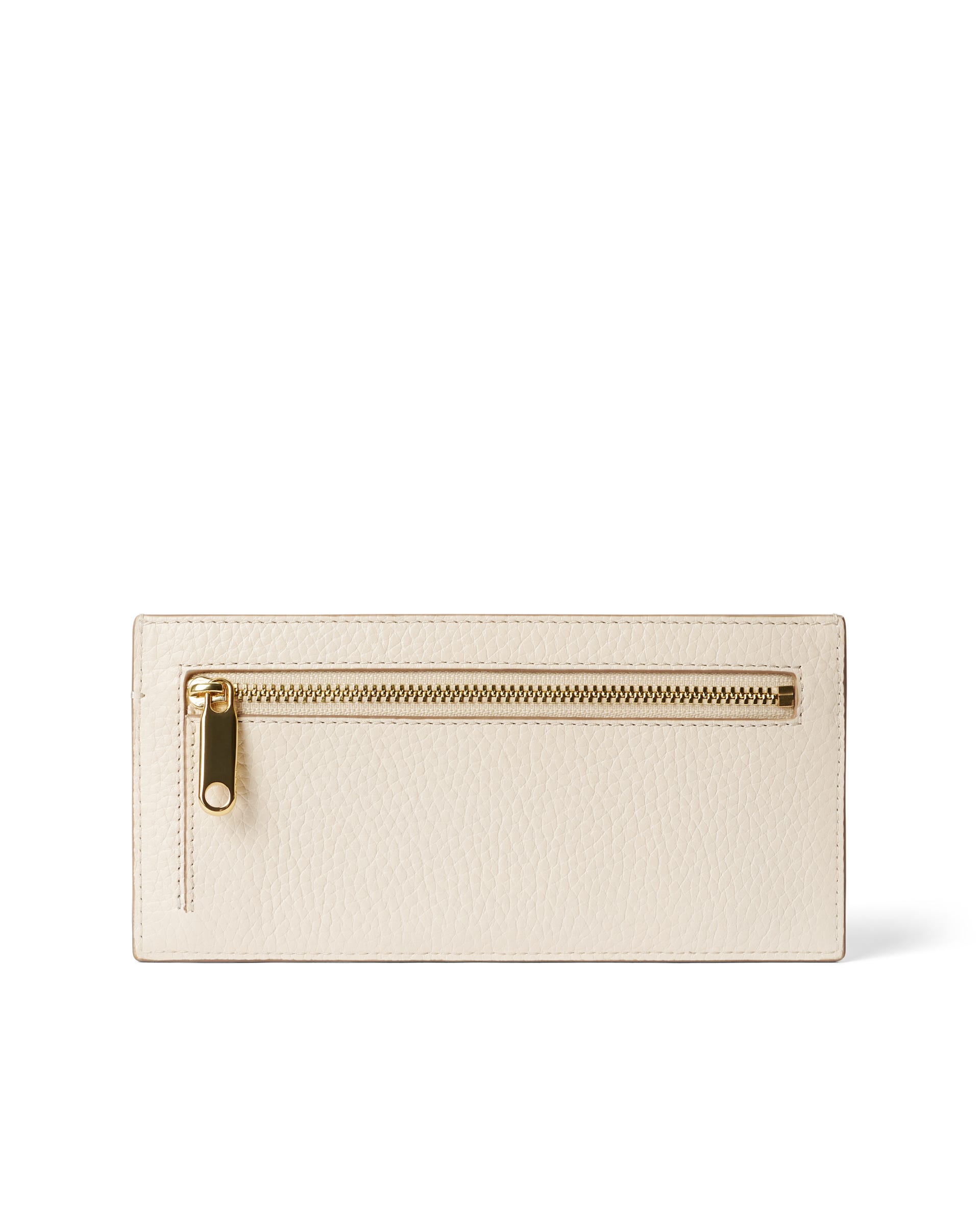 ECCO® Wallet Pebbled Small Leather Wallet - Beige - Back
