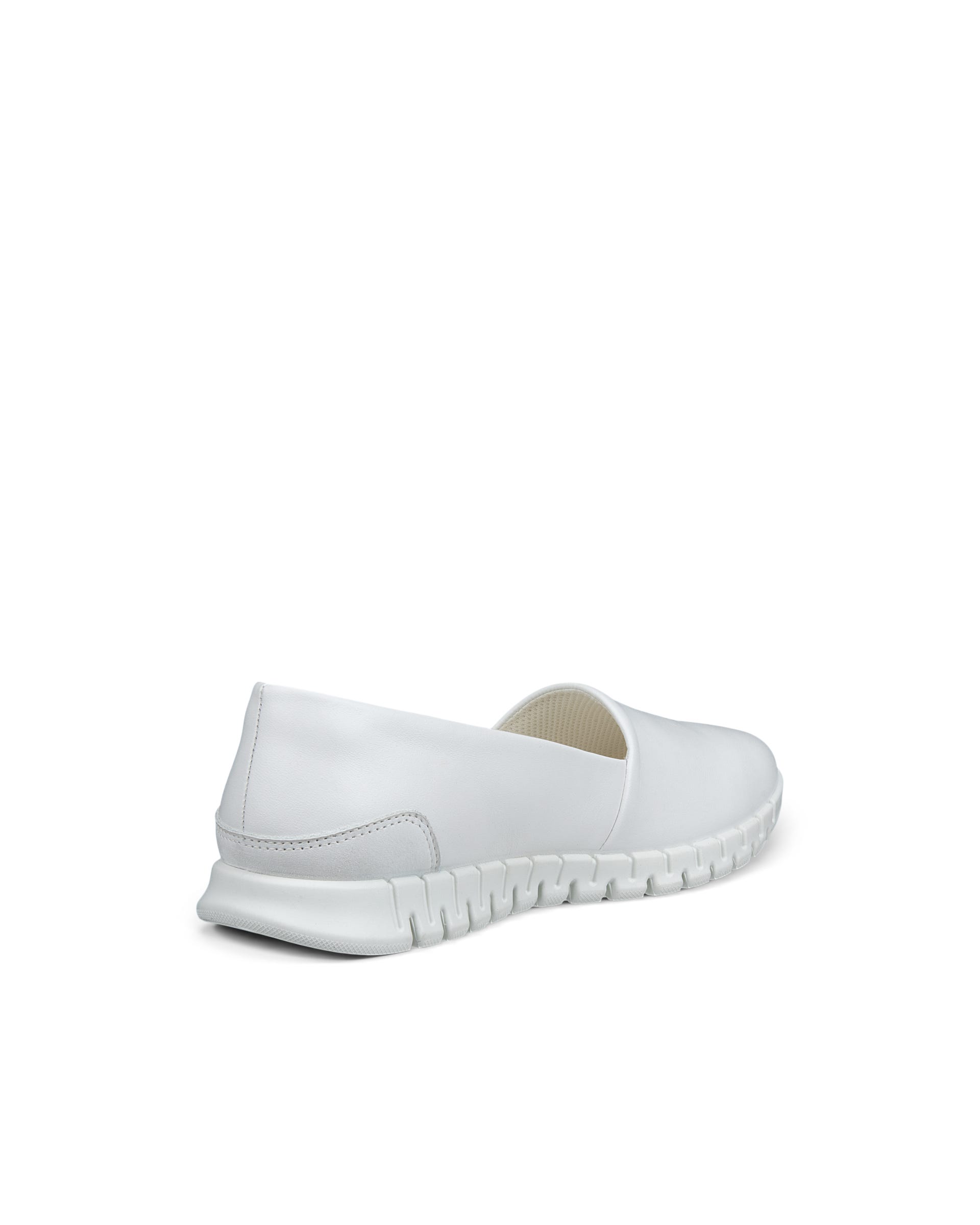 Women's ECCO® Gruuv Lite Leather Slip-On Shoe - White - Back