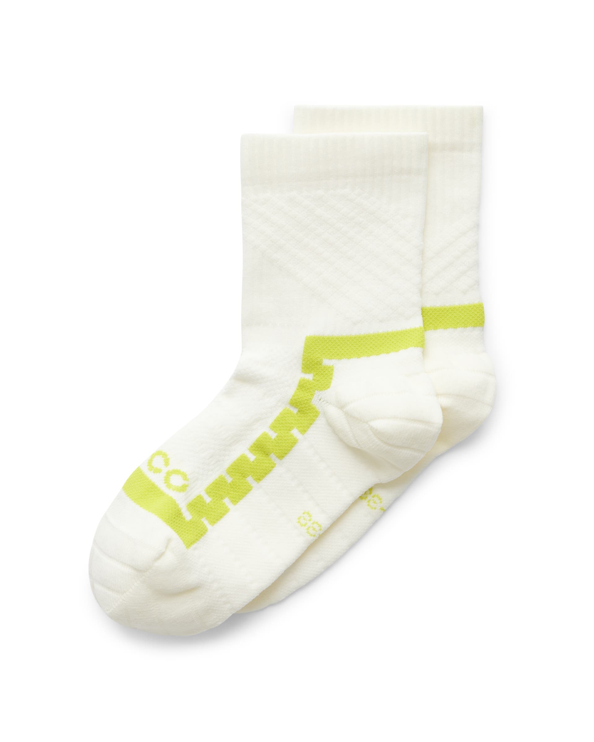 Unisex ECCO® Tech Walking Mid-Cut Socks - White - Main