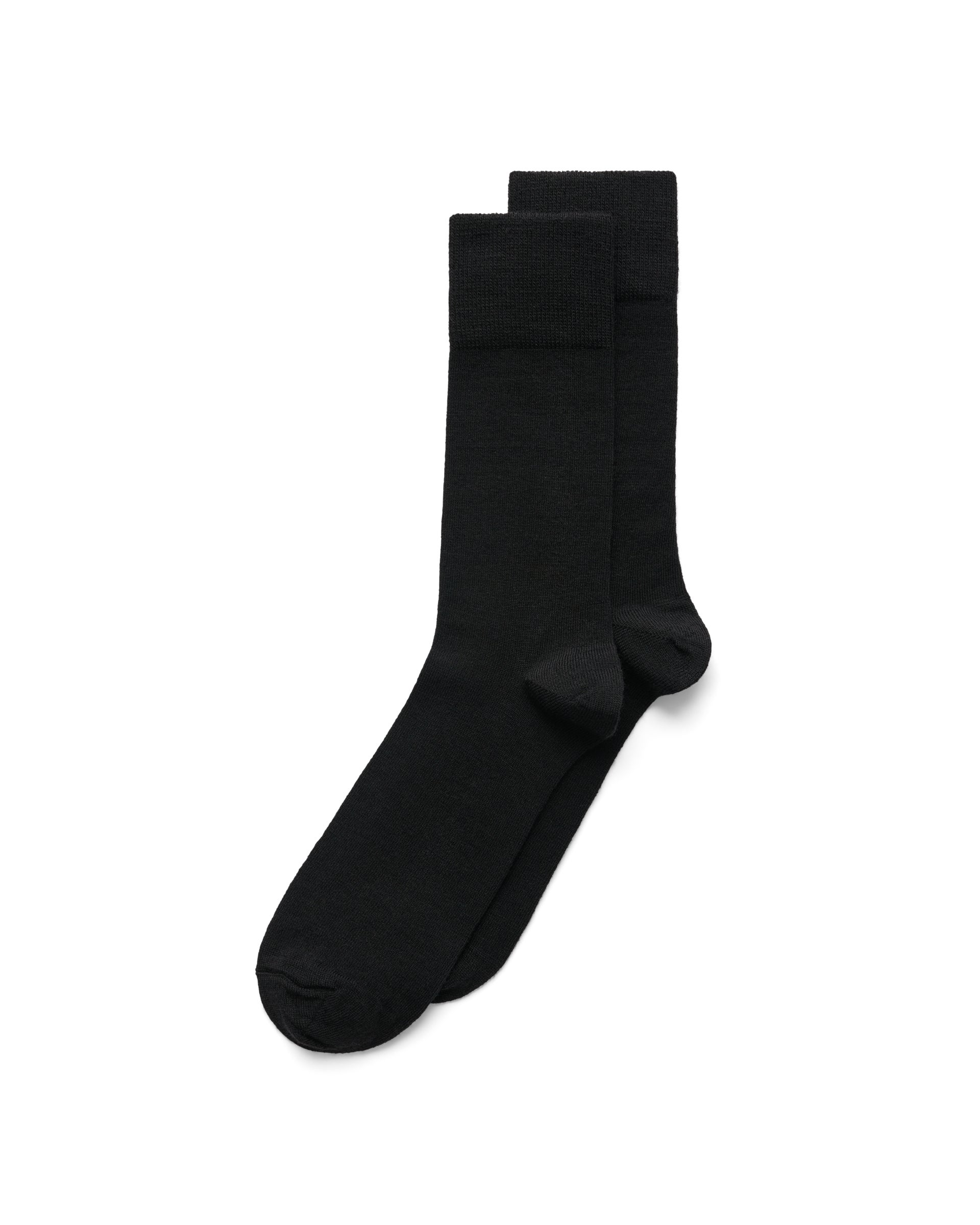 ECCO® Classic chaussettes mi-haute en laine pour homme - Noir - Main