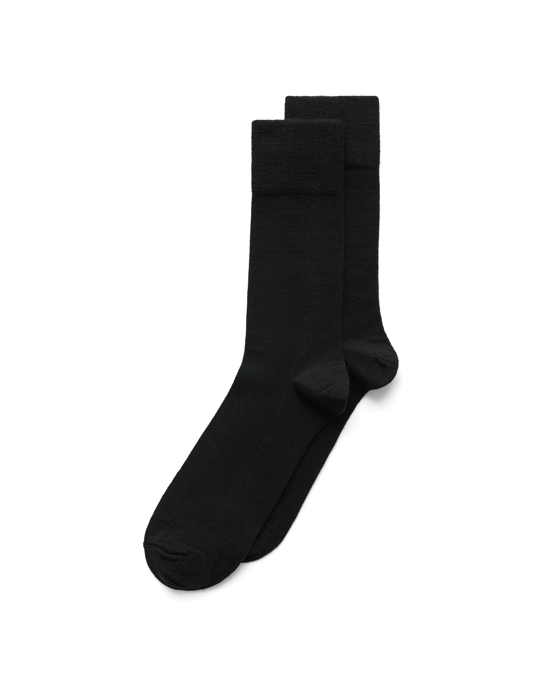Men's ECCO® Classic Wool Mid-Cut Socks - Black - Main