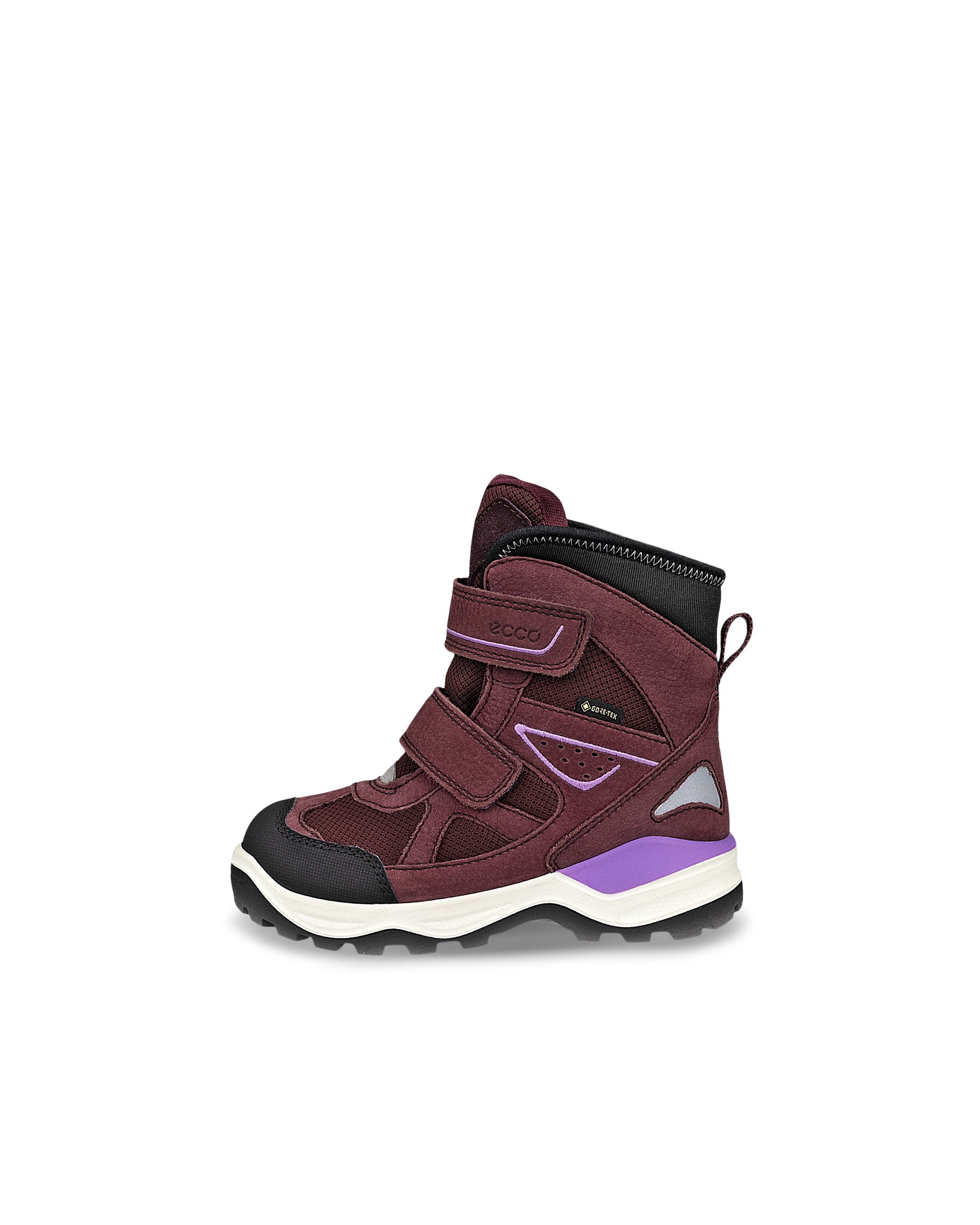 Botas inverno Gore-Tex nobuck criança ECCO® Snow Mountain - Violeta - Outside