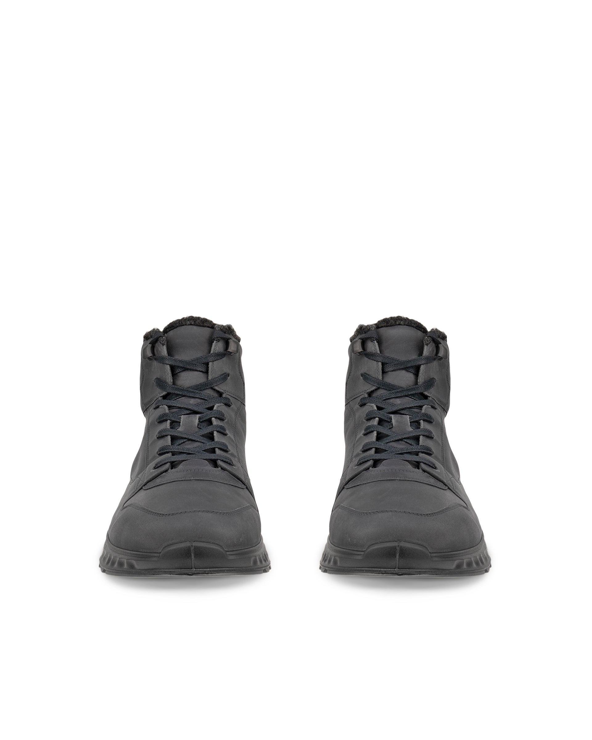 ECCO® EXOSTRIDE bottes en nubuck pour homme - Gris - Front pair
