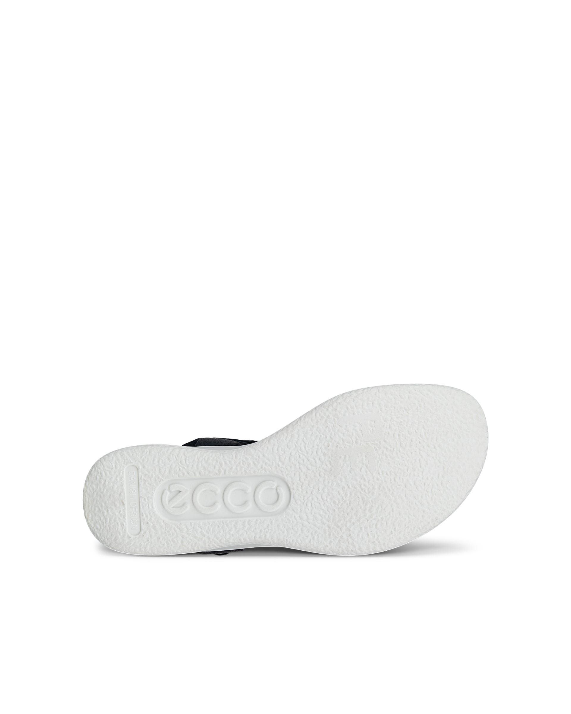 ECCO® FLOWT WEDGE CORK Damen Korksandale aus Leder mit Keilabsatz - Schwarz - Sole